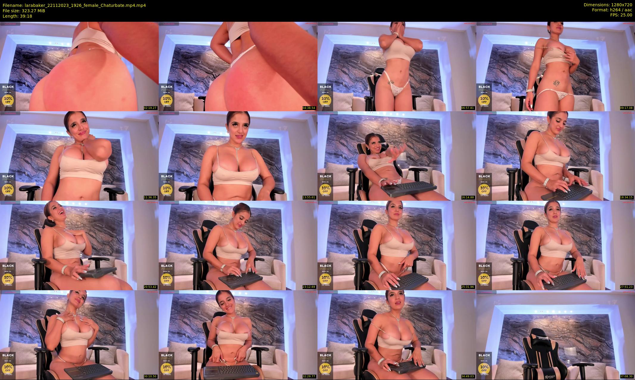 larabaker — 40 minute Chaturbate female cam show recording, 720p, Nov 22, 2023