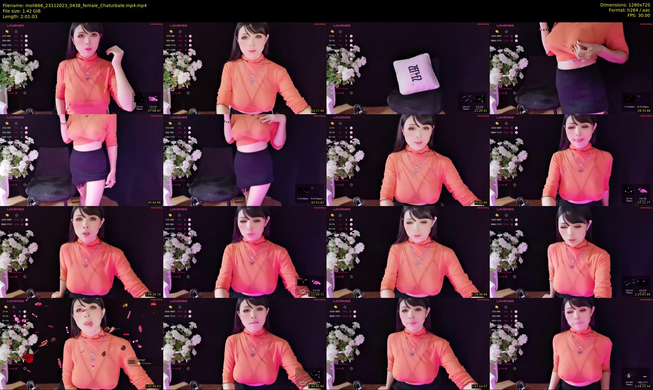moli666 — 122 minute Chaturbate female cam show recording, 720p, Nov 23, 2023
