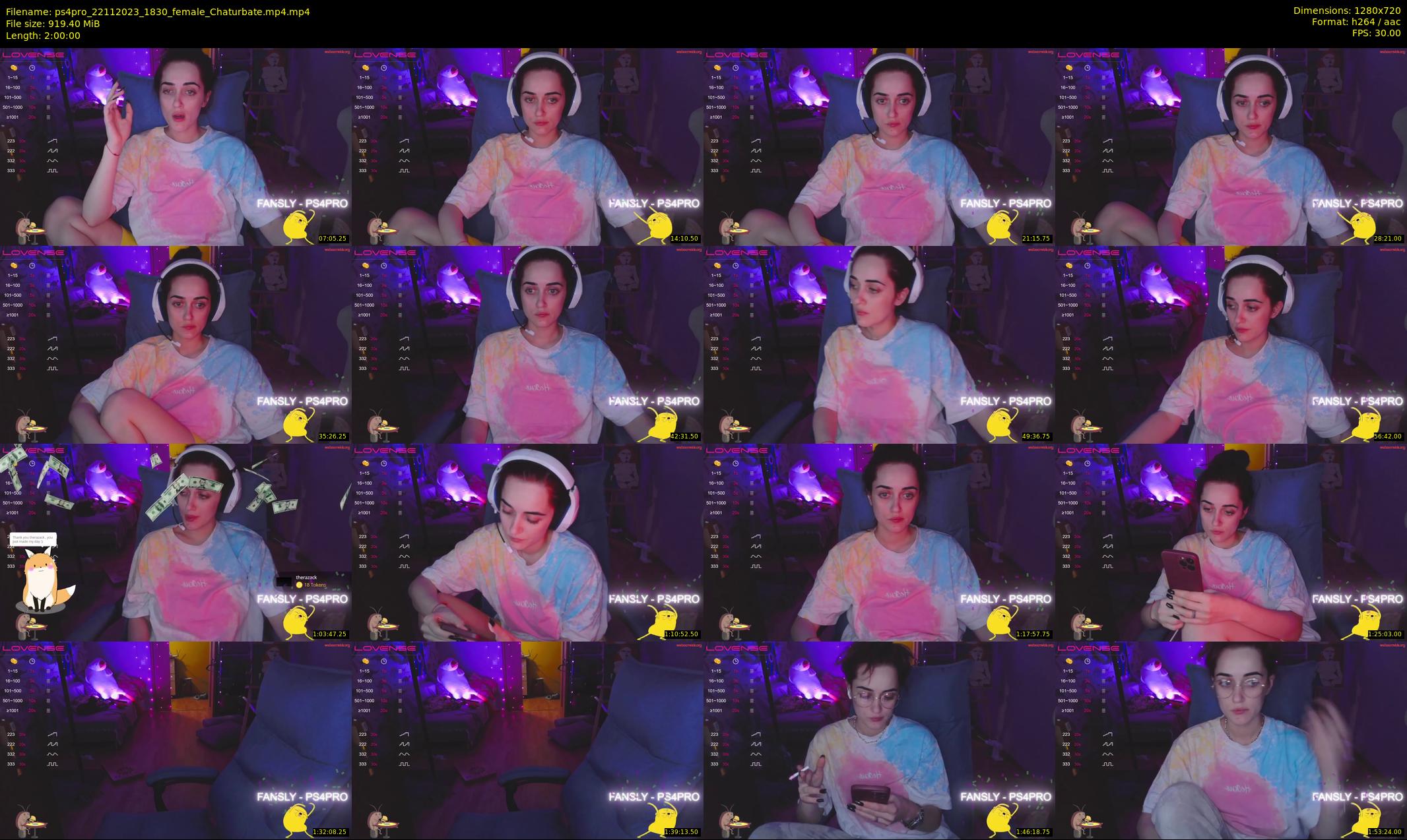 ps4pro — 120 minute Chaturbate female cam show recording, 720p, Nov 22, 2023