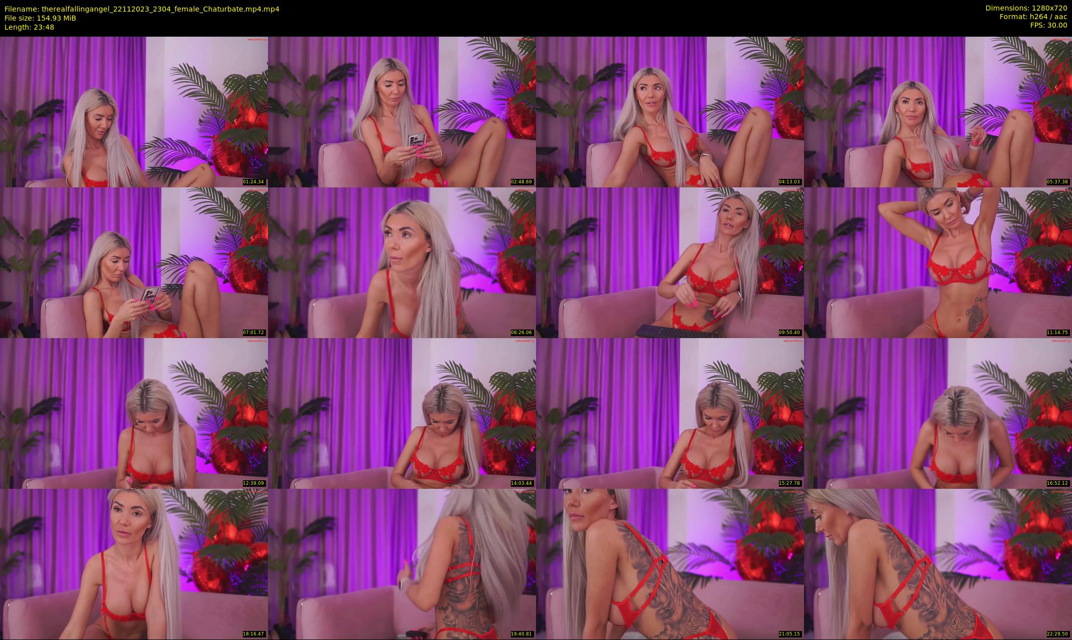 therealfallingangel — 24 minute Chaturbate female cam show recording, 720p, Nov 22, 2023