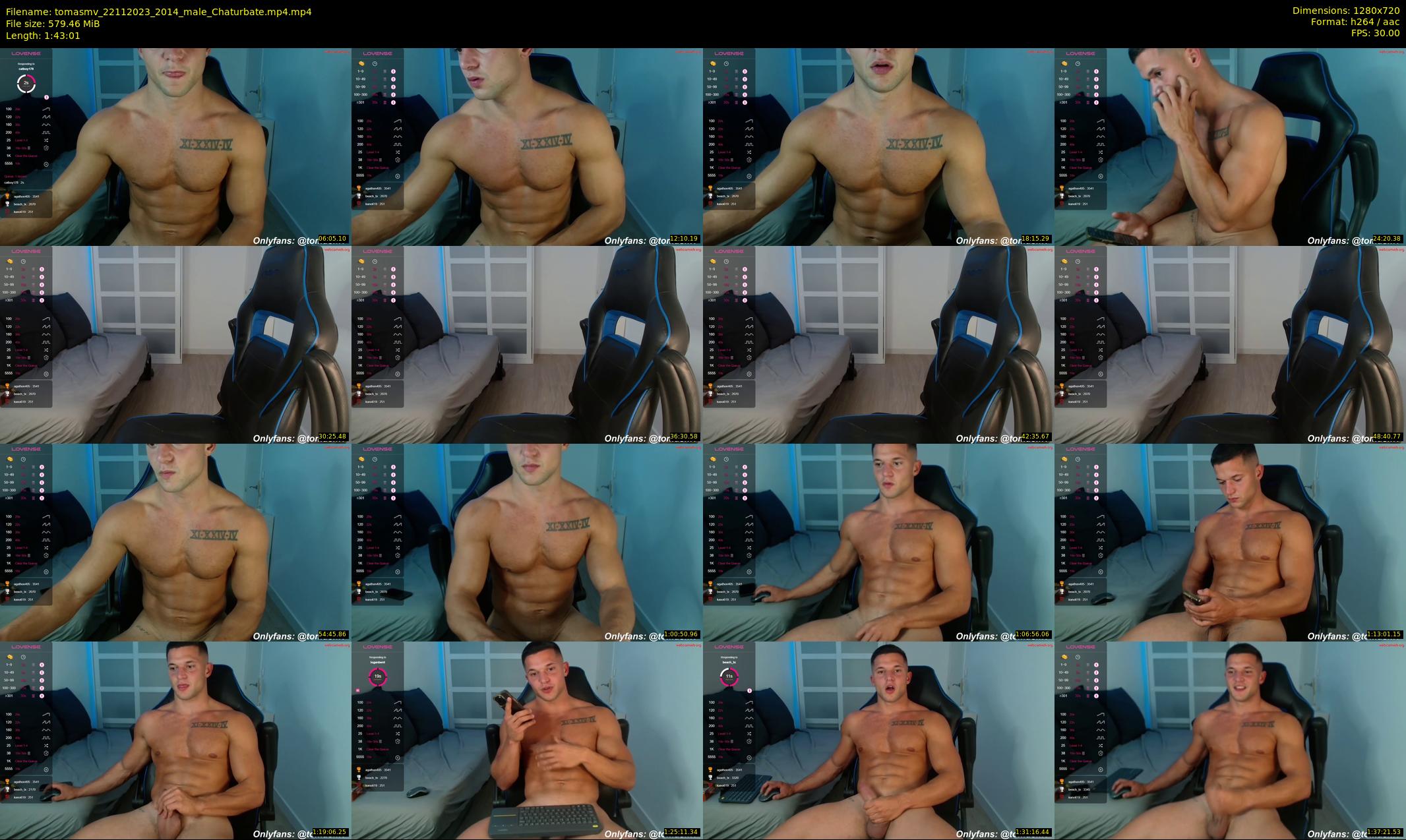 tomasmv — 104 minute Chaturbate male cam show recording, 720p, Nov 22, 2023