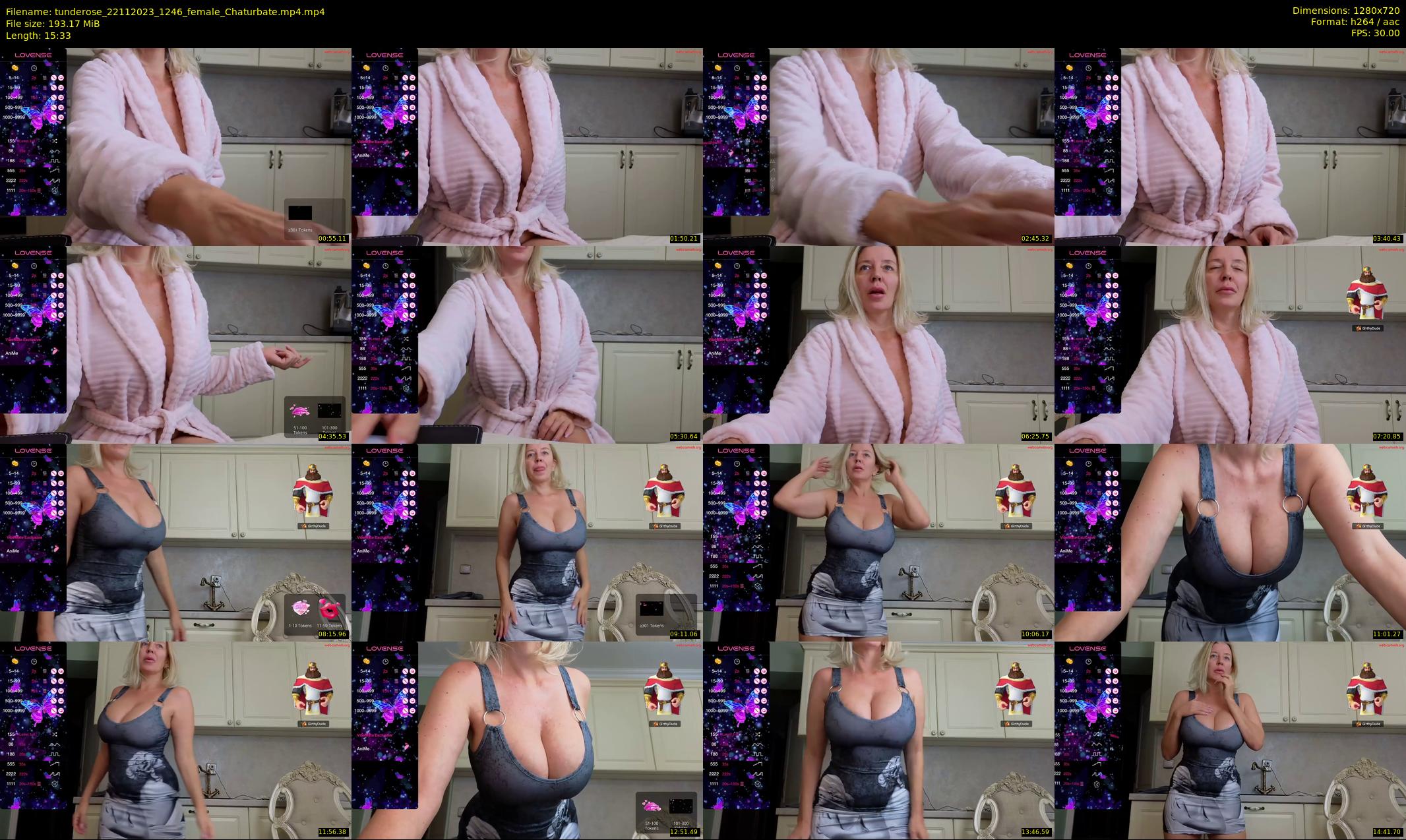 tunderose — 16 minute Chaturbate female cam show recording, 720p, Nov 22, 2023