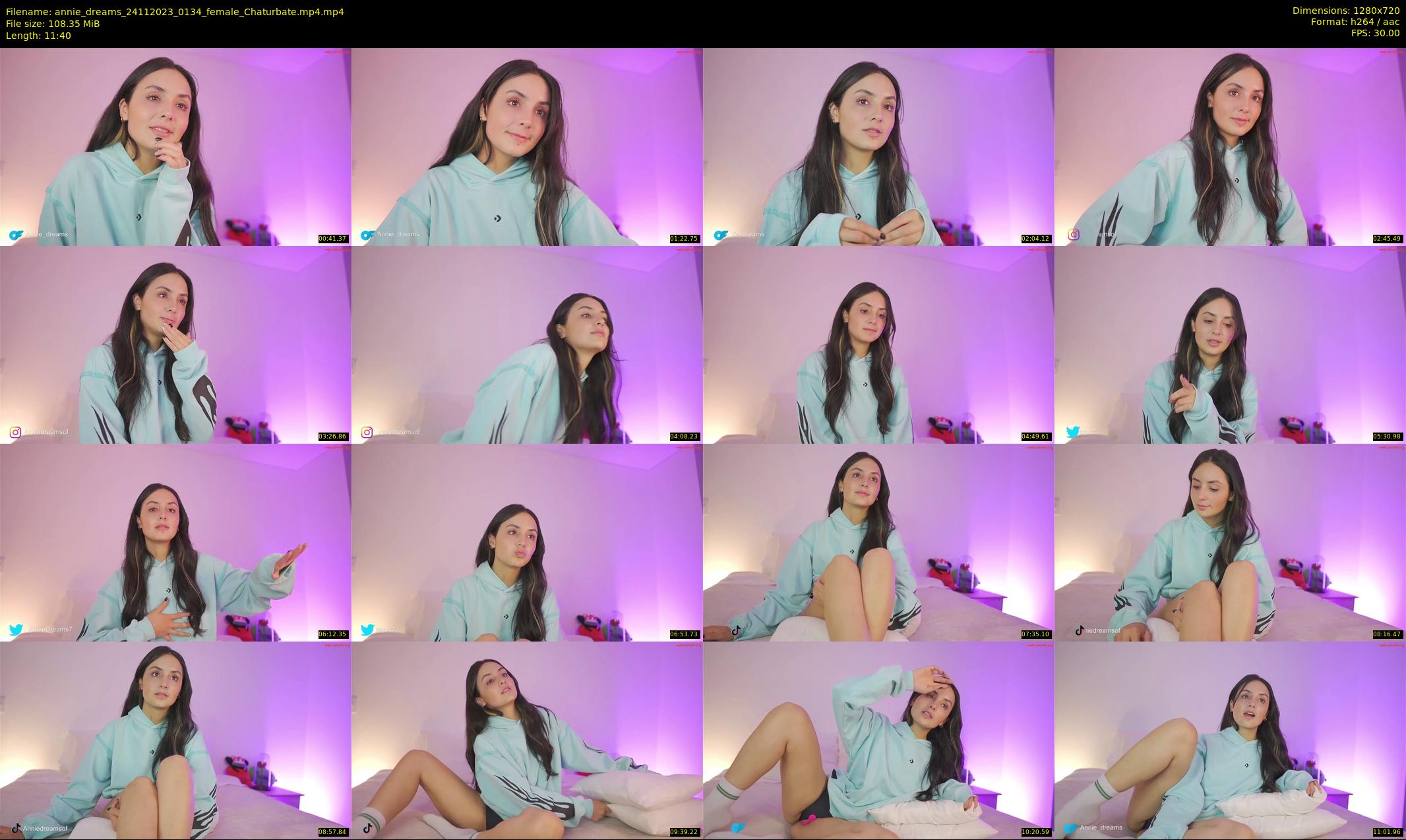 annie_dreams — 12 minute Chaturbate female cam show recording, 720p, Nov 24, 2023