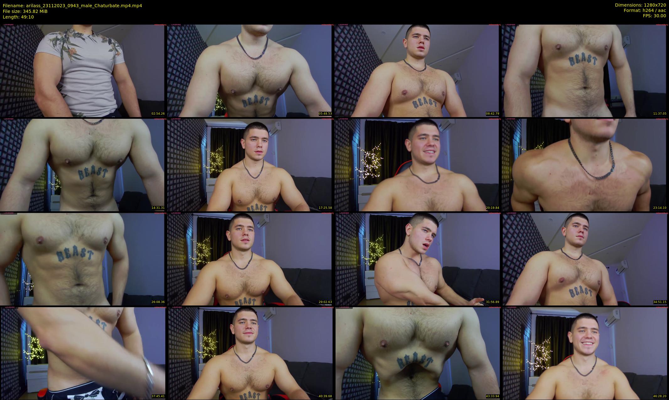 arilass — 50 minute Chaturbate male cam show recording, 720p, Nov 23, 2023