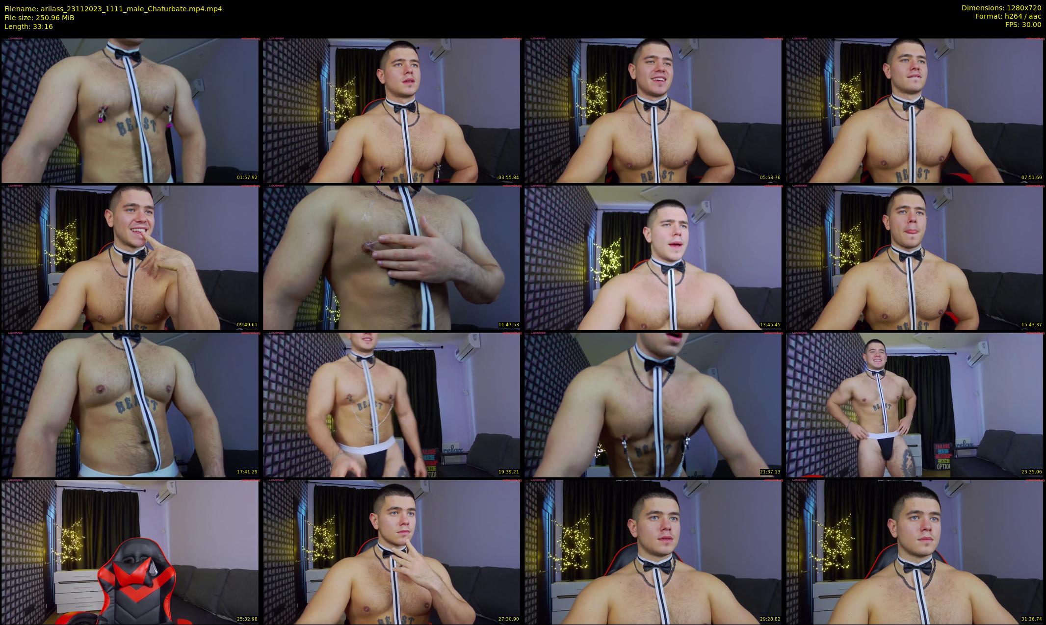 arilass — 34 minute Chaturbate male cam show recording, 720p, Nov 23, 2023