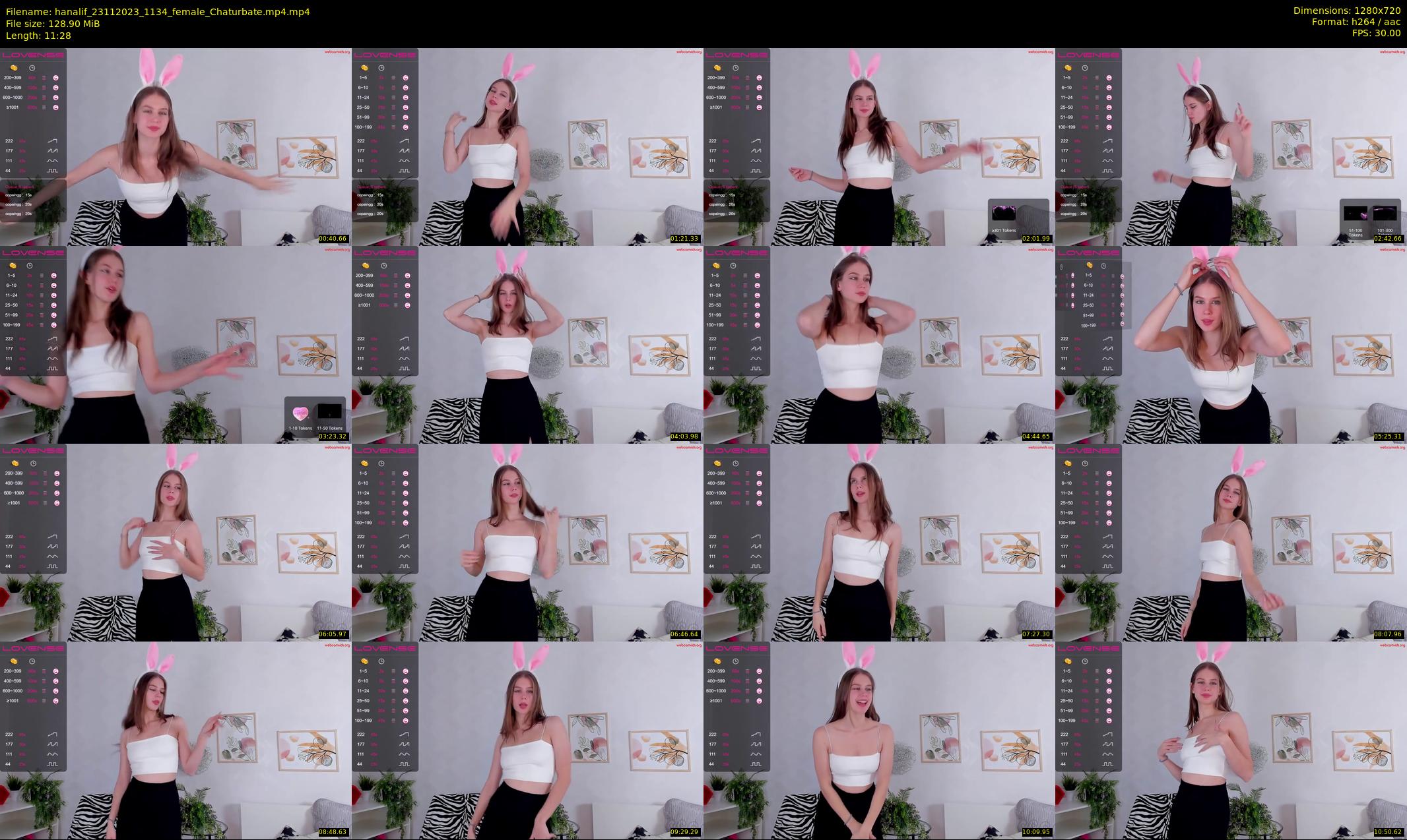 hanalif — 12 minute Chaturbate female cam show recording, 720p, Nov 23, 2023