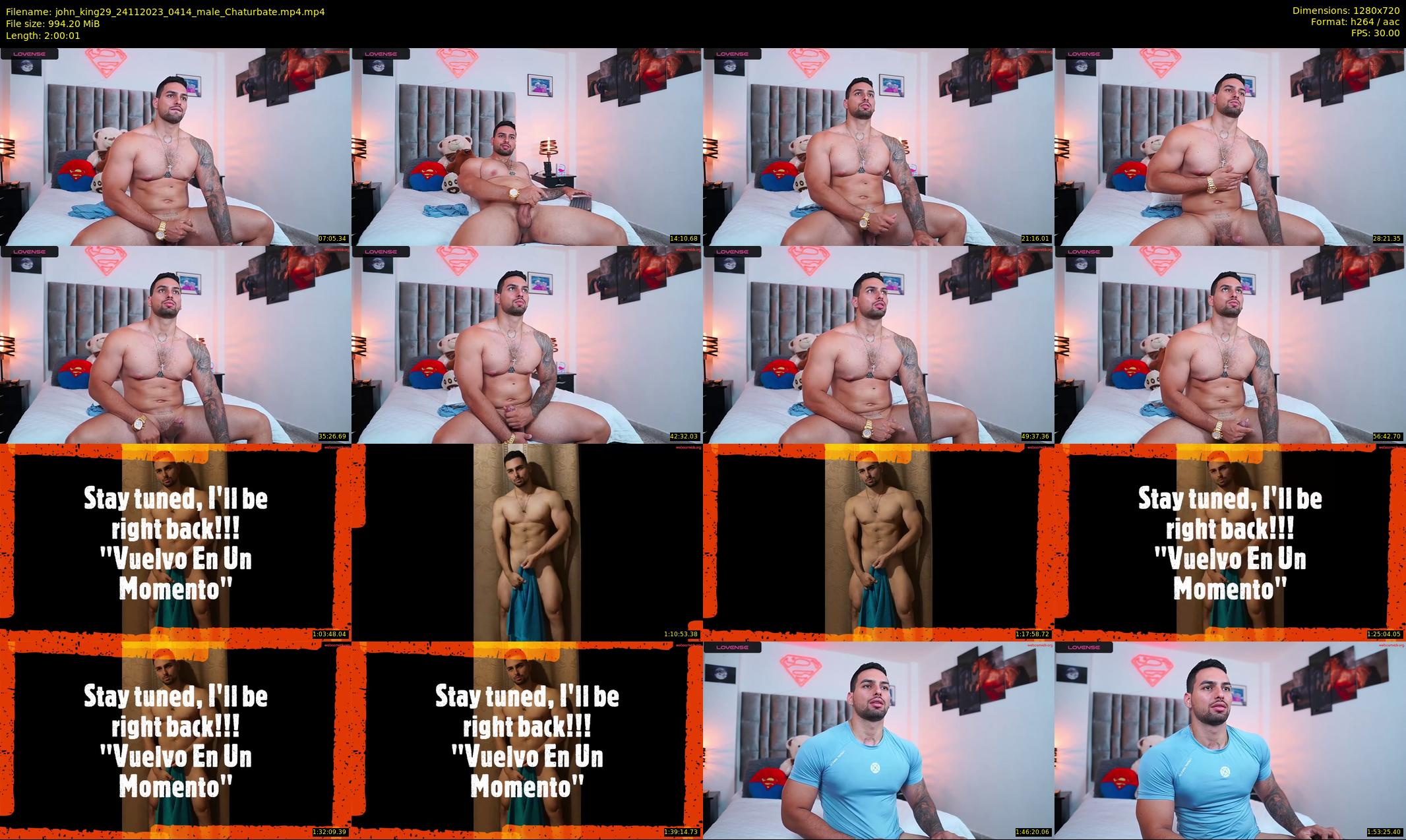 john_king29 — 121 minute Chaturbate male cam show recording, 720p, Nov 24, 2023