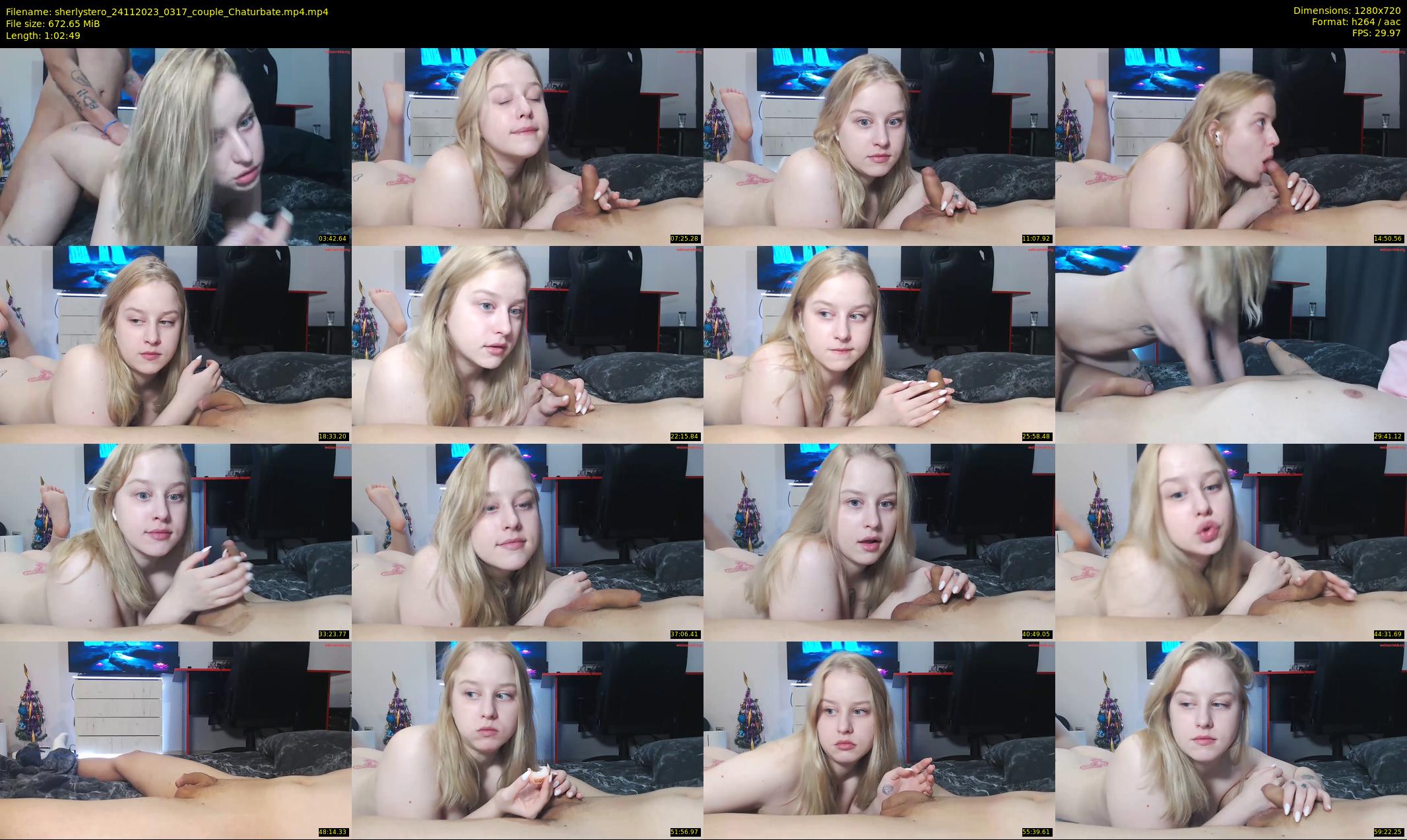 sherlystero — 63 minute Chaturbate couple cam show recording, 720p, Nov 24, 2023