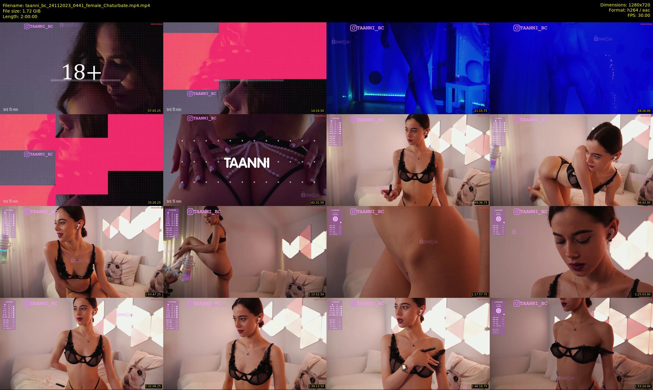 taanni_bc — 120 minute Chaturbate female cam show recording, 720p, Nov 24, 2023