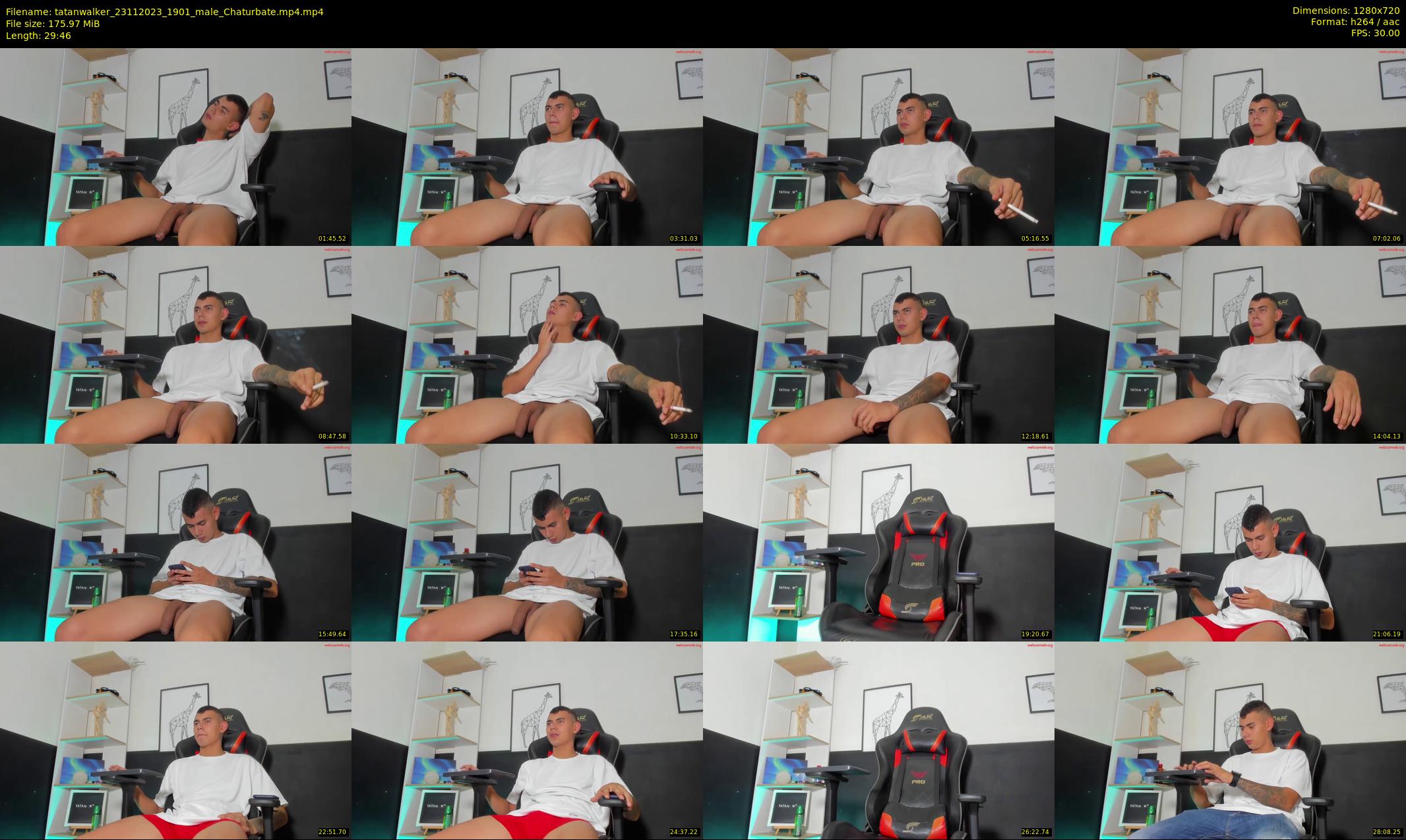 tatanwalker — 30 minute Chaturbate male cam show recording, 720p, Nov 23, 2023