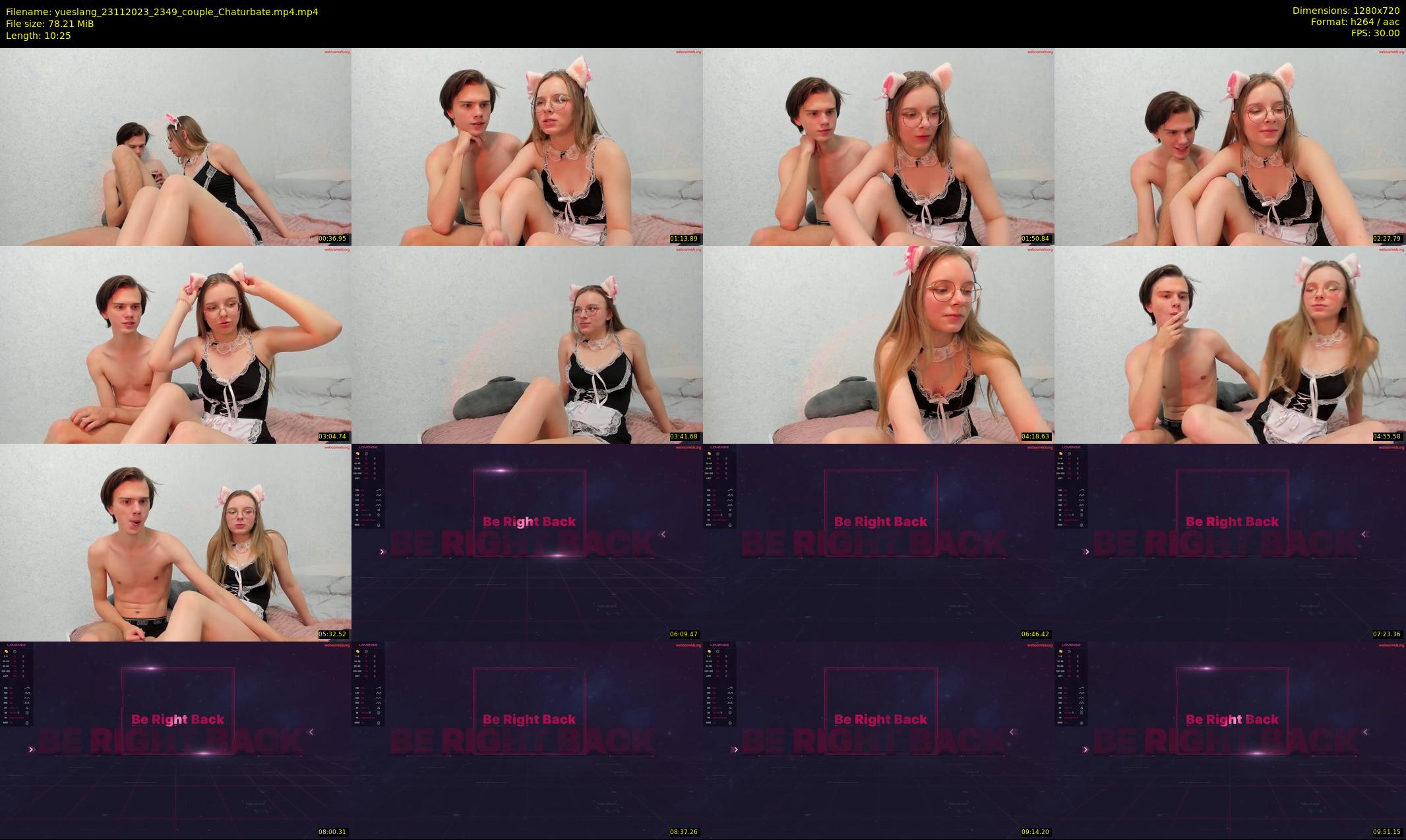 yueslang — 11 minute Chaturbate couple cam show recording, 720p, Nov 23, 2023