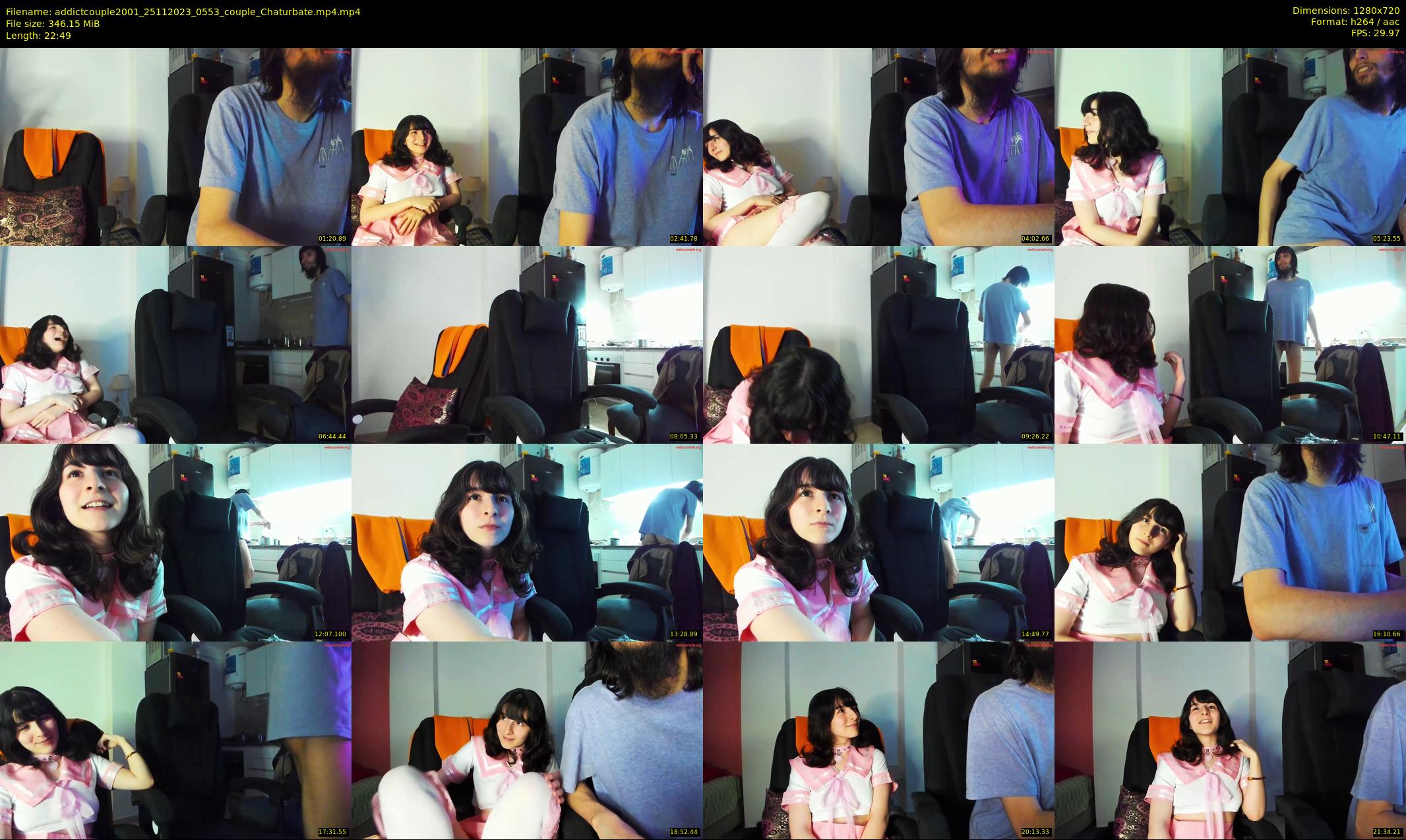 addictcouple2001 — 23 minute Chaturbate couple cam show recording, 720p, Nov 25, 2023