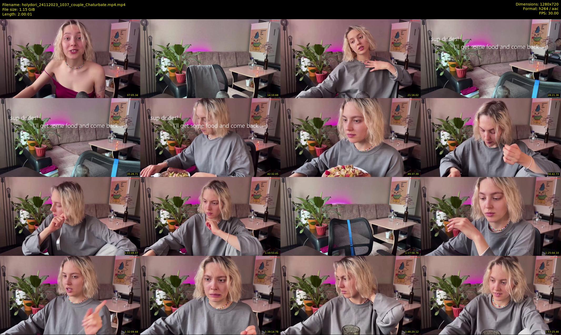 holydori — 121 minute Chaturbate female cam show recording, 720p, Nov 24, 2023