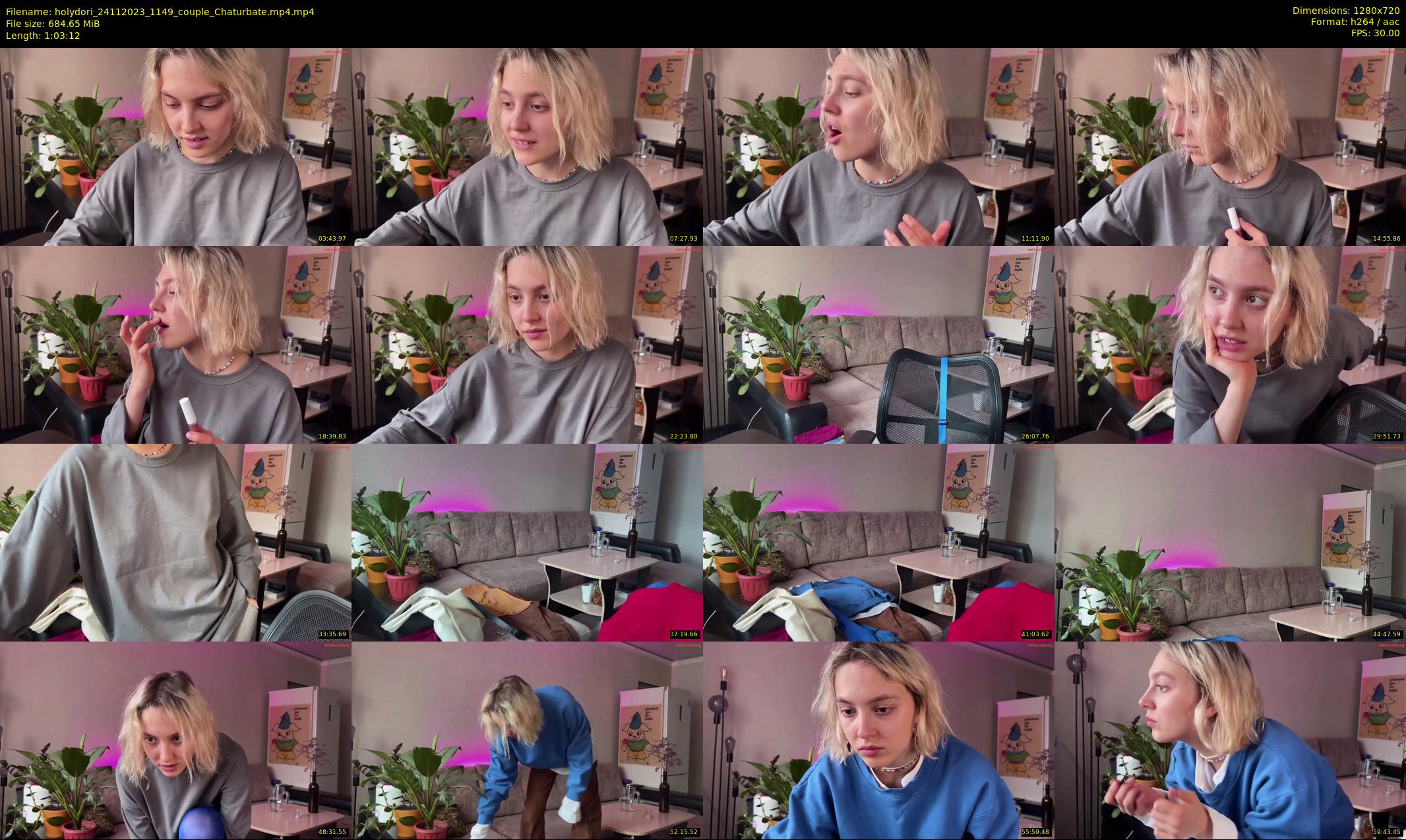 holydori — 64 minute Chaturbate female cam show recording, 720p, Nov 24, 2023