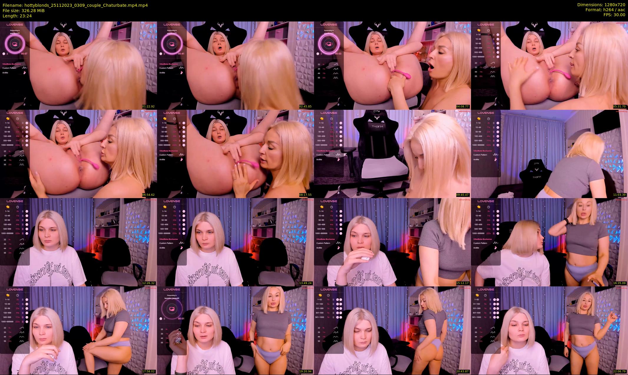 hottyblonds — 24 minute Chaturbate couple cam show recording, 720p, Nov 25, 2023
