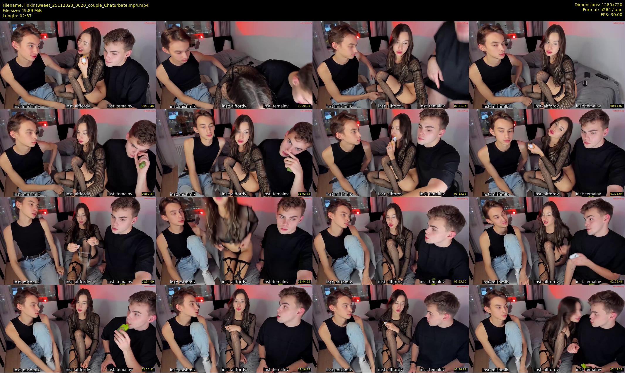 linkinsweeet — 3 minute Chaturbate couple cam show recording, 720p, Nov 25, 2023