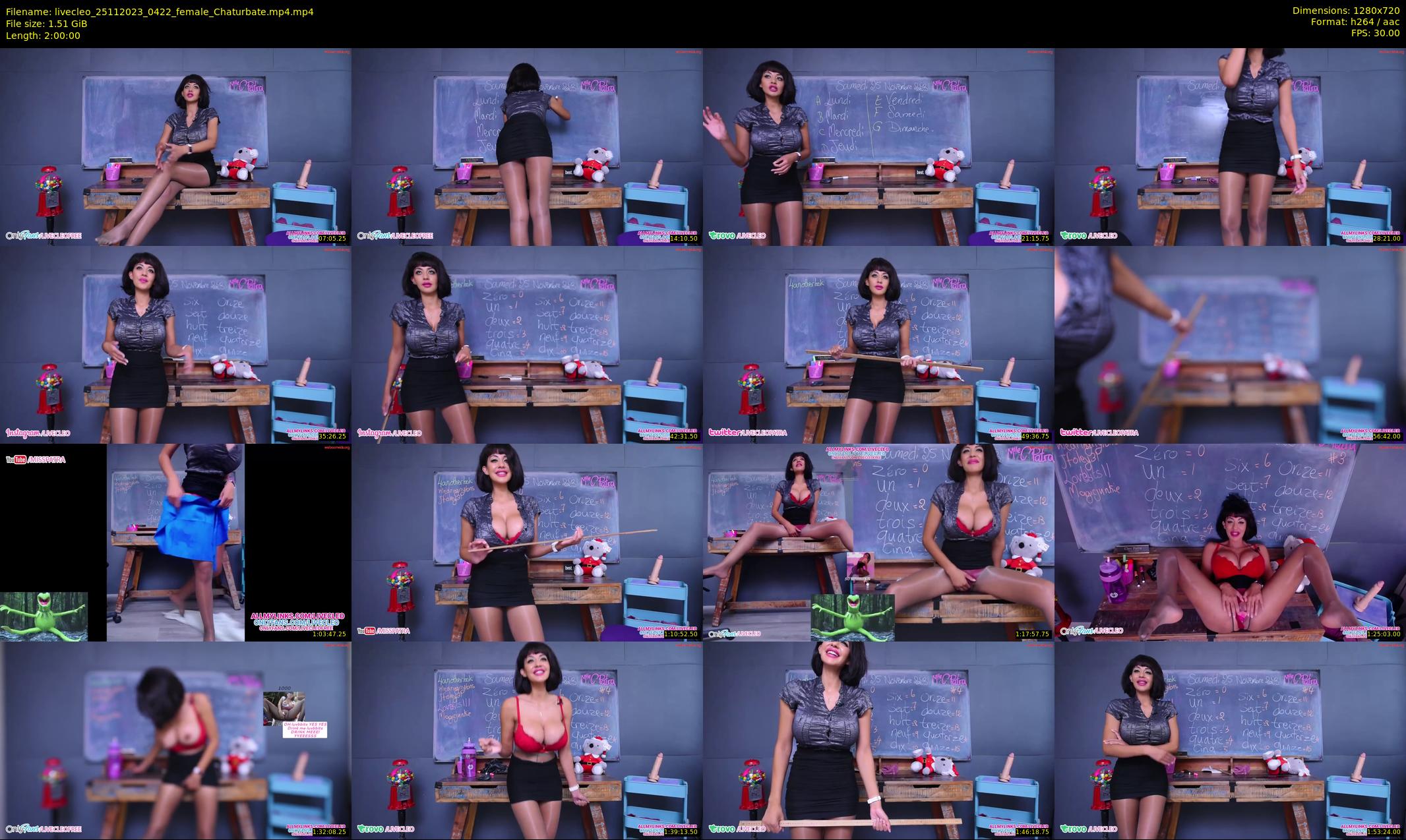 livecleo — 120 minute Chaturbate female cam show recording, 720p, Nov 25, 2023
