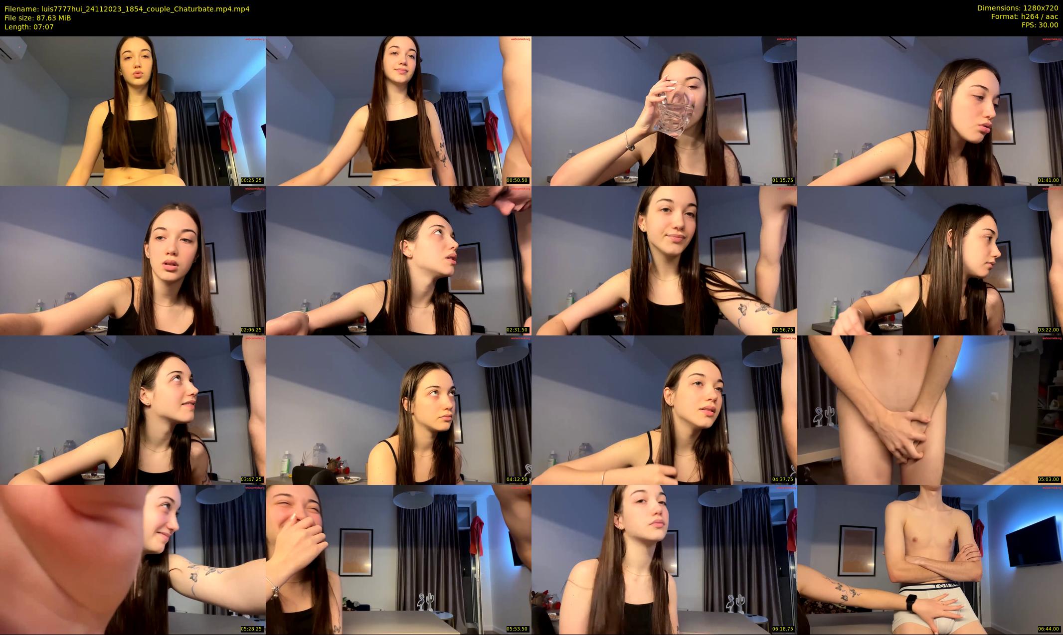 luis7777hui — 8 minute Chaturbate couple cam show recording, 720p, Nov 24, 2023