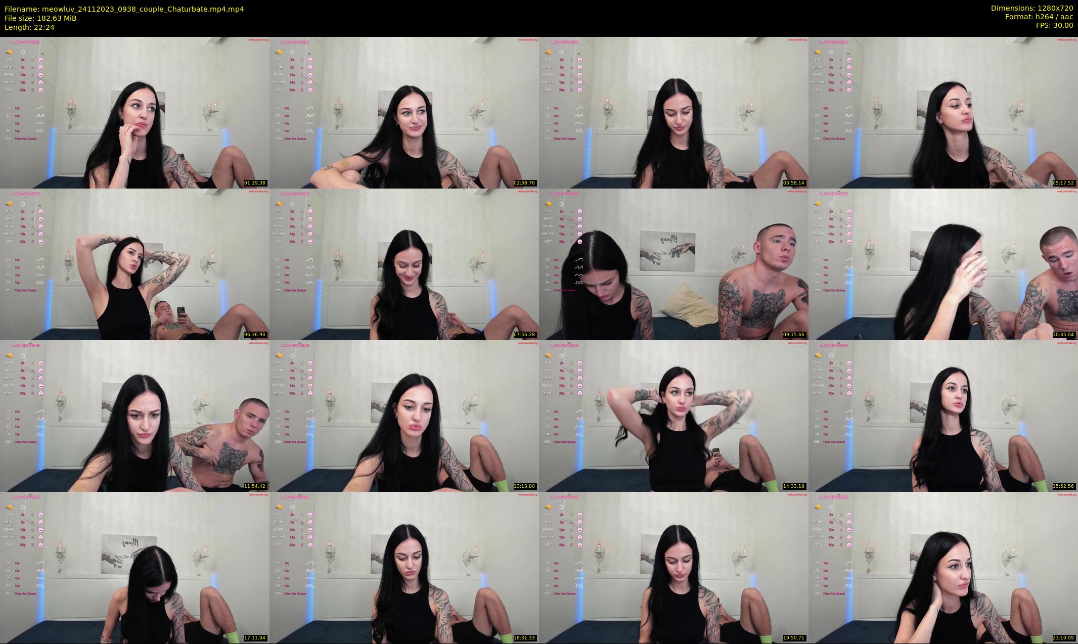 meowluv — 23 minute Chaturbate couple cam show recording, 720p, Nov 24, 2023