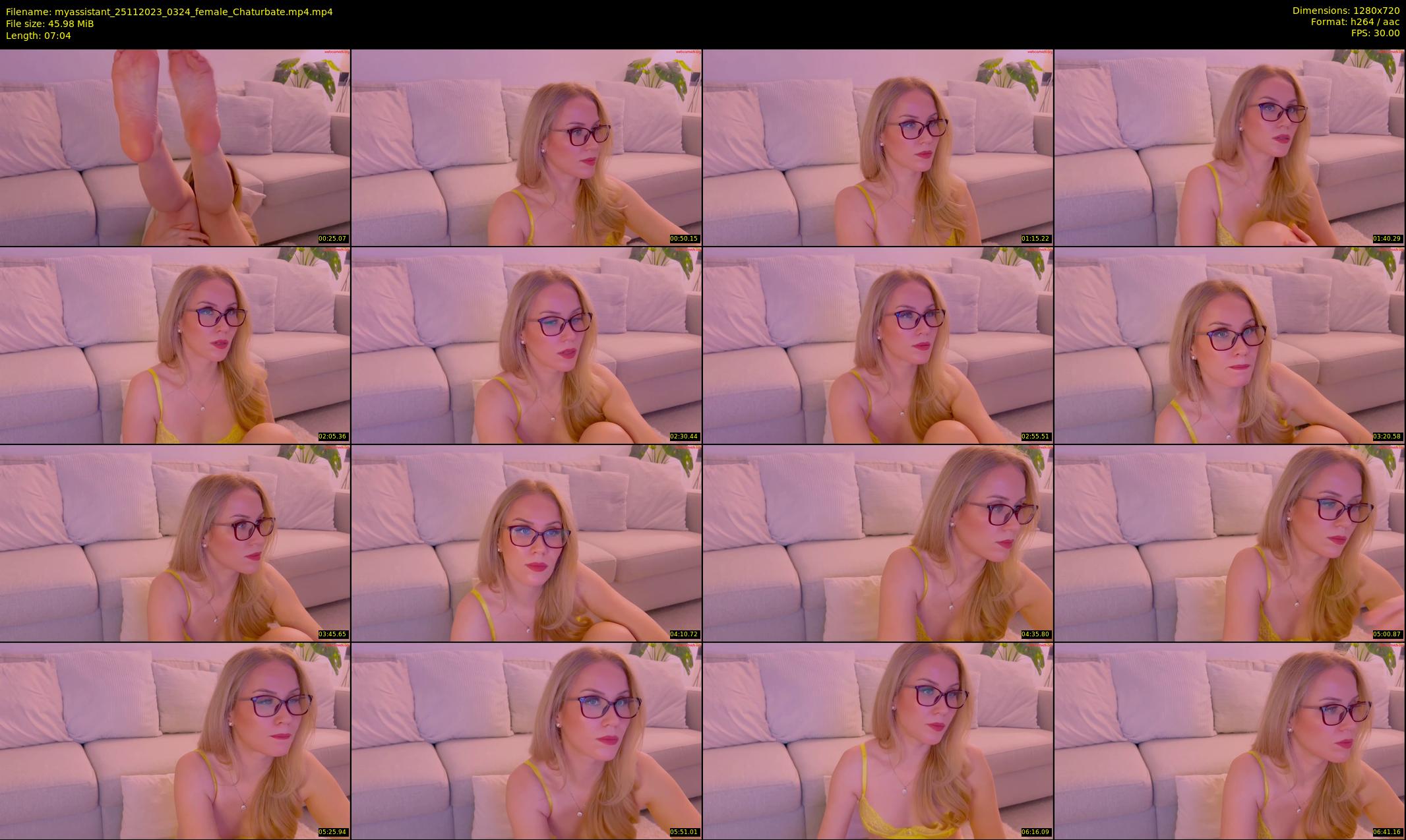 myassistant — 8 minute Chaturbate female cam show recording, 720p, Nov 25, 2023