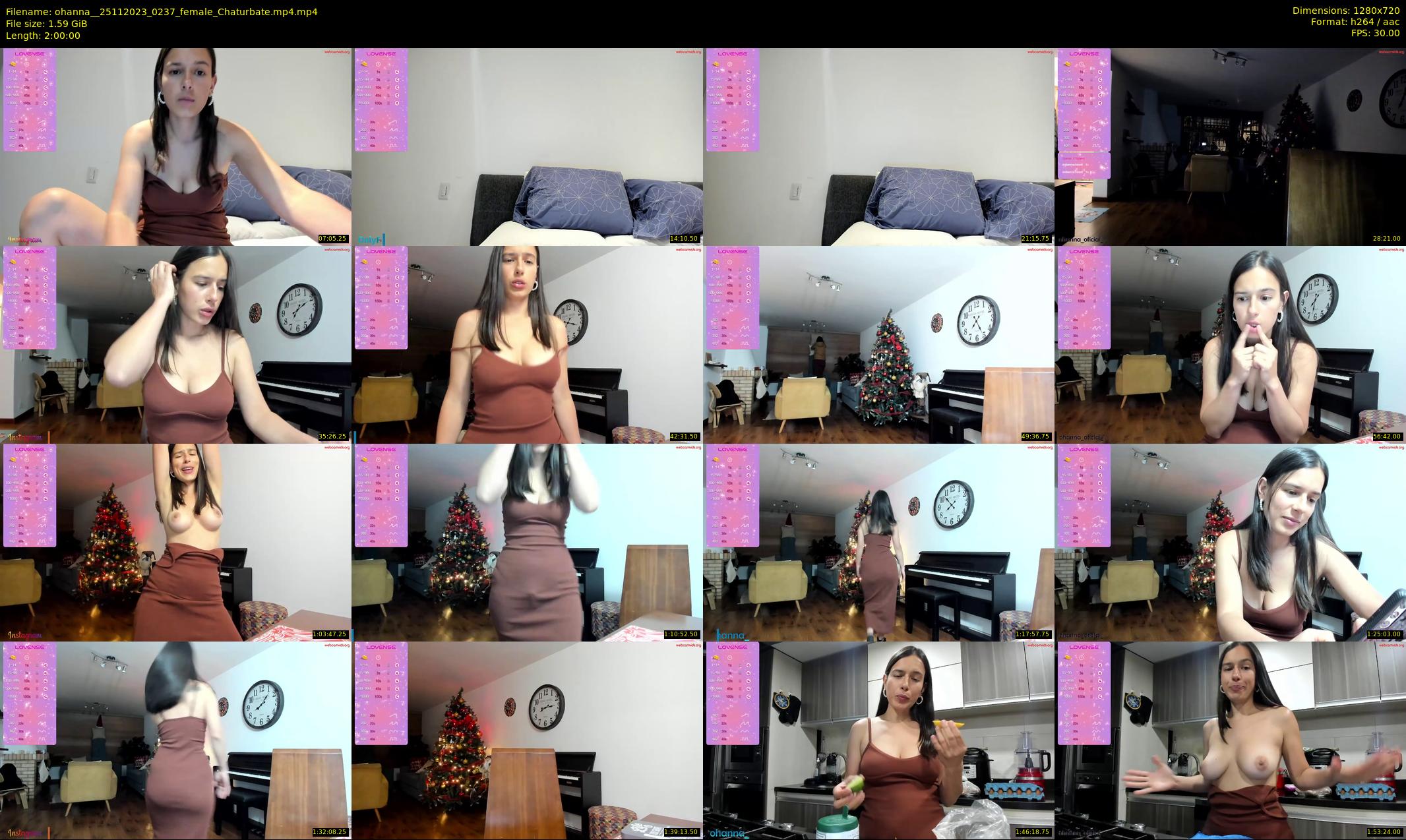 ohanna_ — 120 minute Chaturbate female cam show recording, 720p, Nov 25, 2023