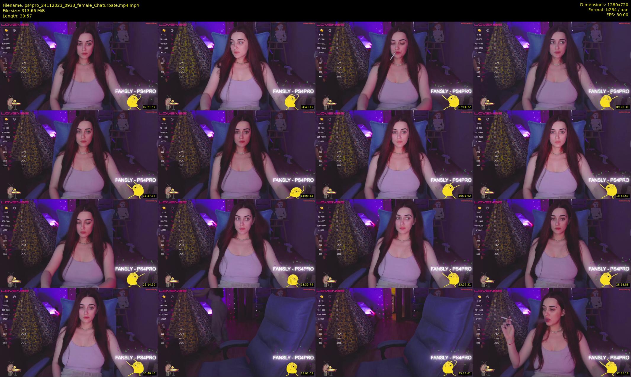 ps4pro — 40 minute Chaturbate female cam show recording, 720p, Nov 24, 2023