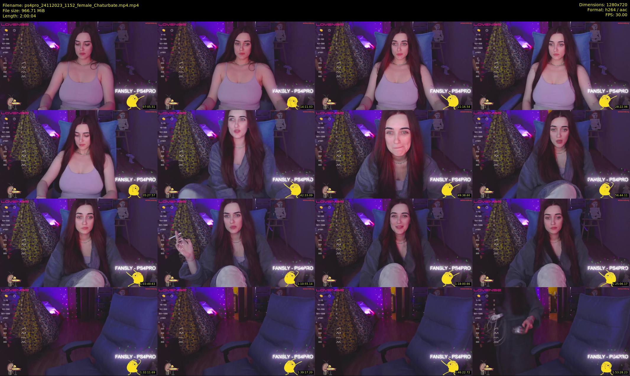 ps4pro — 121 minute Chaturbate female cam show recording, 720p, Nov 24, 2023