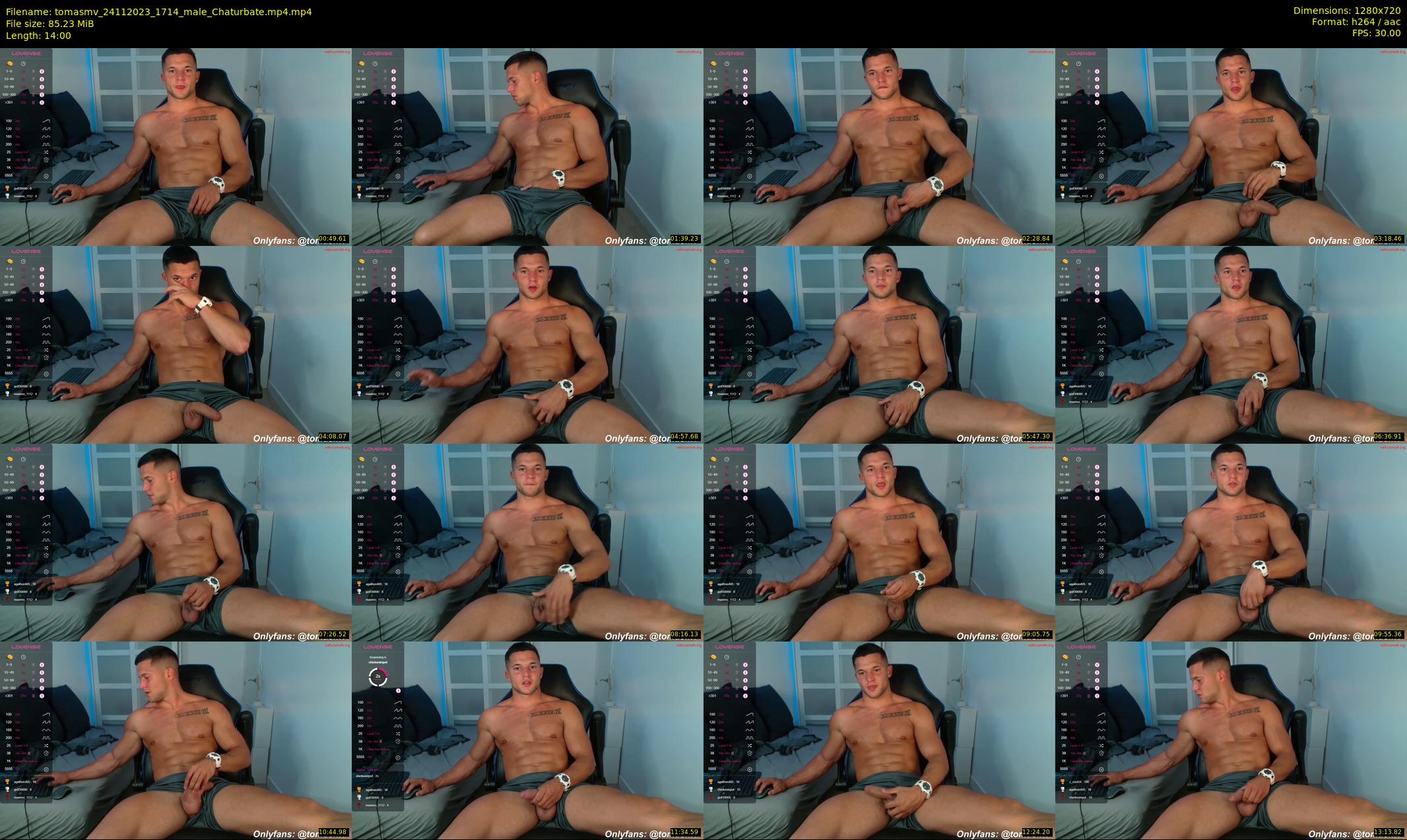 tomasmv — 14 minute Chaturbate male cam show recording, 720p, Nov 24, 2023