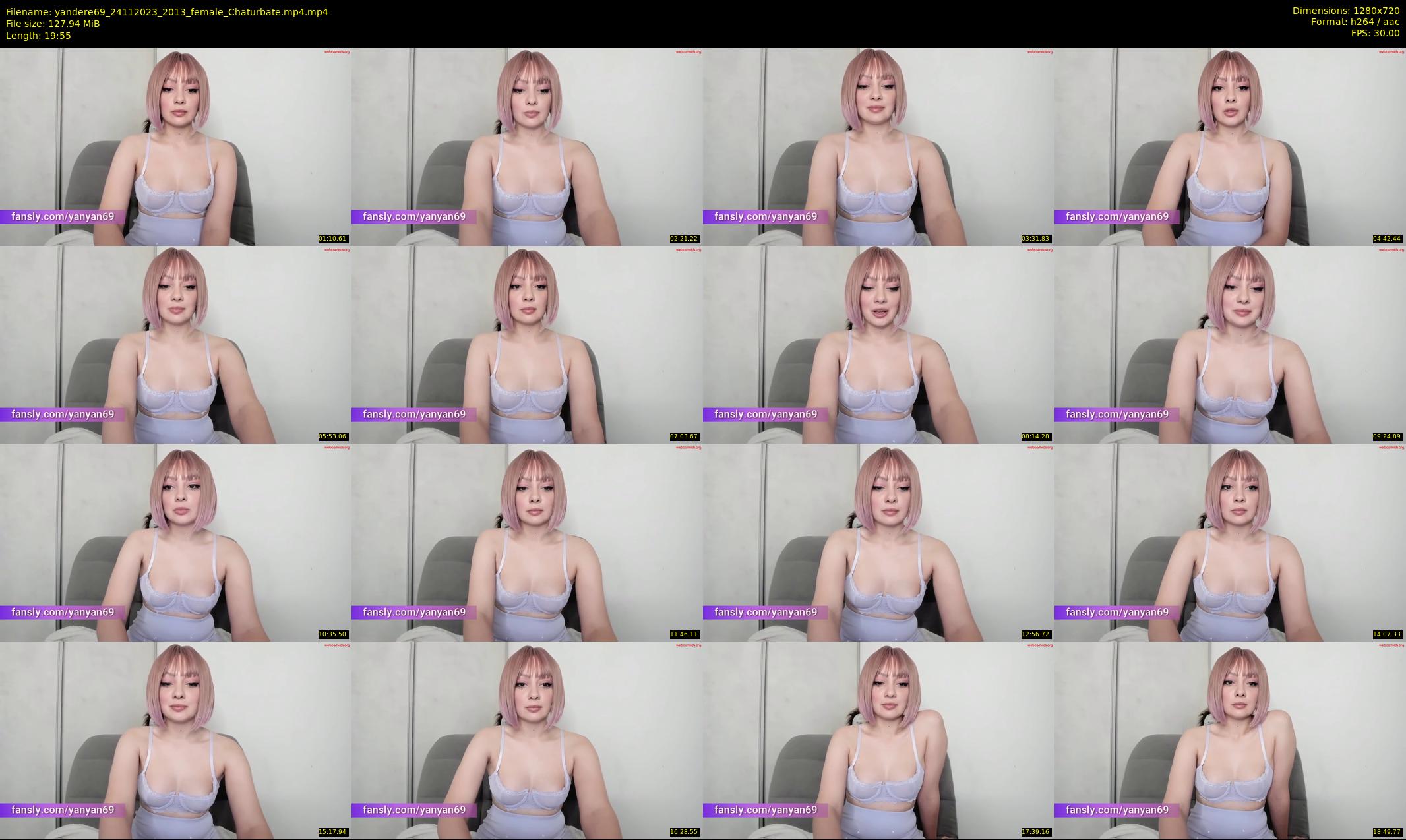 yandere69 — 20 minute Chaturbate female cam show recording, 720p, Nov 24, 2023
