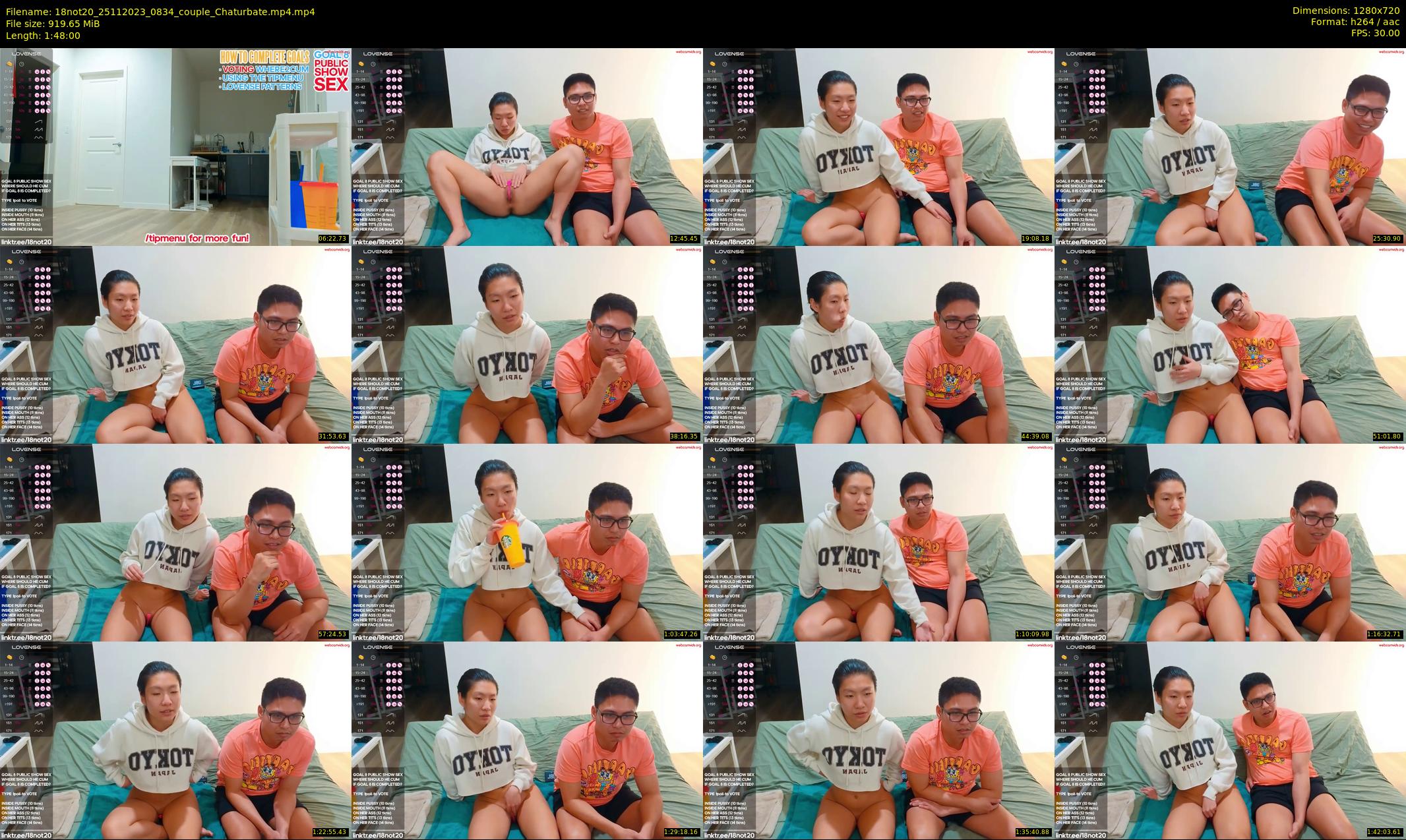 18not20 — 108 minute Chaturbate couple cam show recording, 720p, Nov 25, 2023