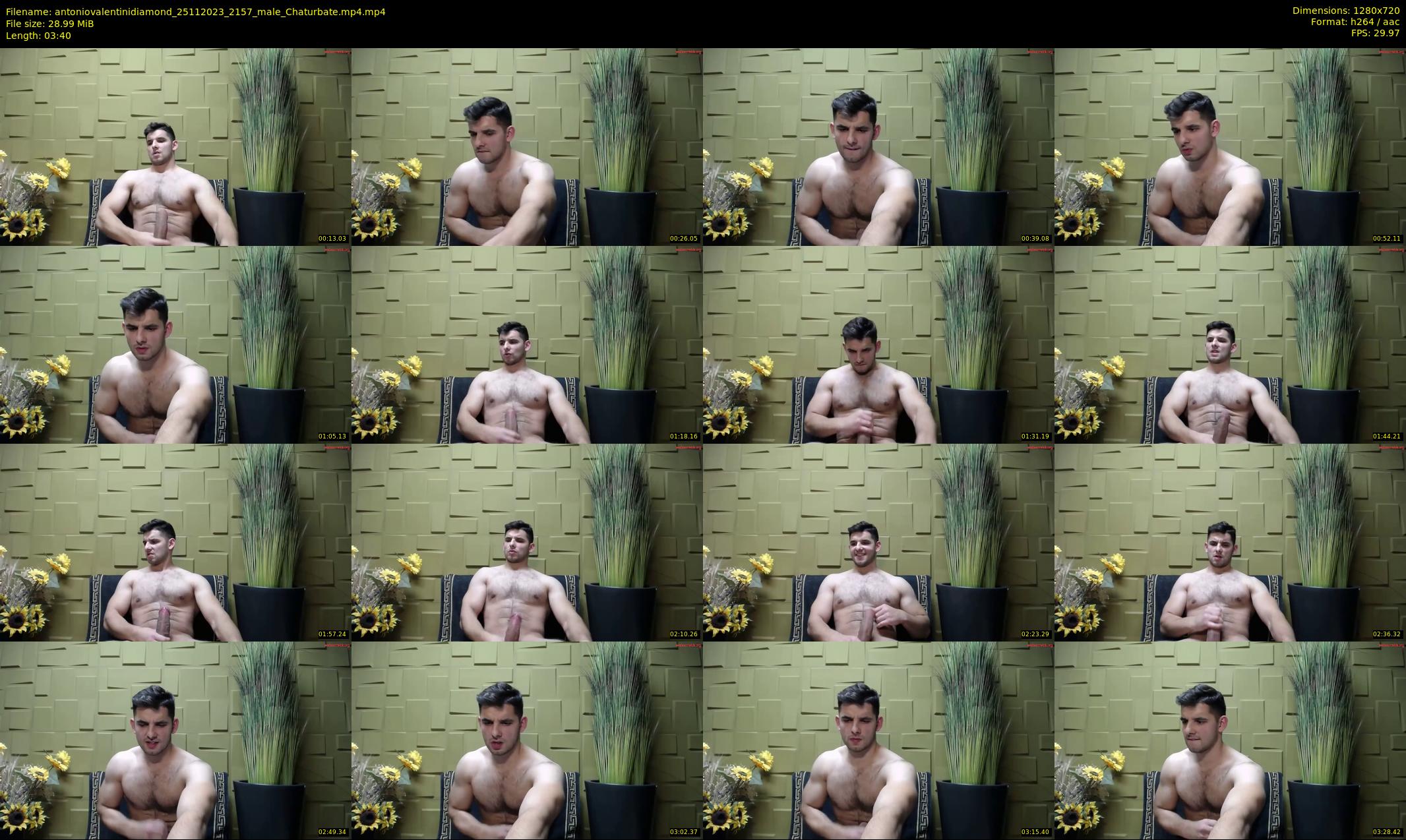 antoniovalentinidiamond — 4 minute Chaturbate male cam show recording, 720p, Nov 25, 2023