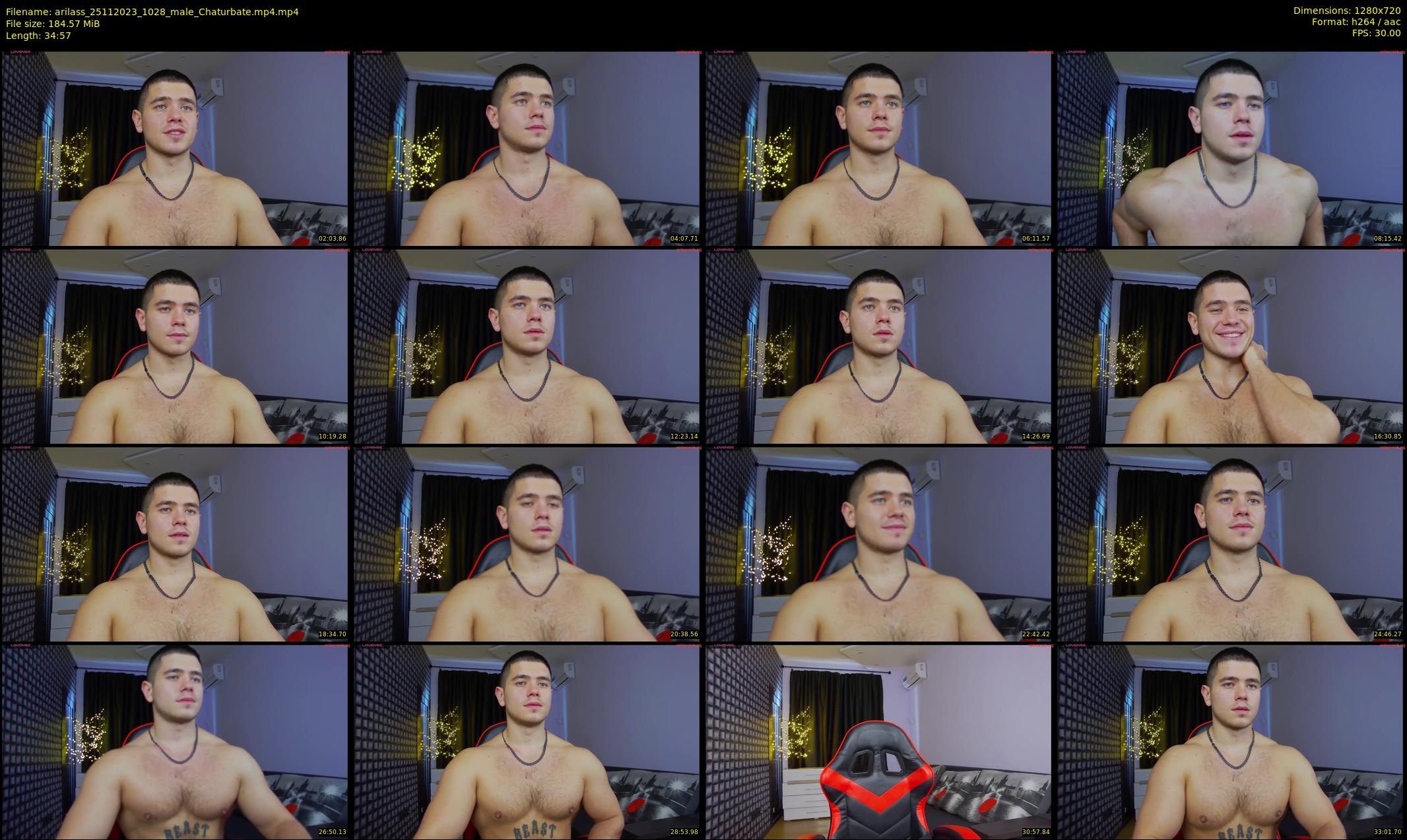 arilass — 35 minute Chaturbate male cam show recording, 720p, Nov 25, 2023