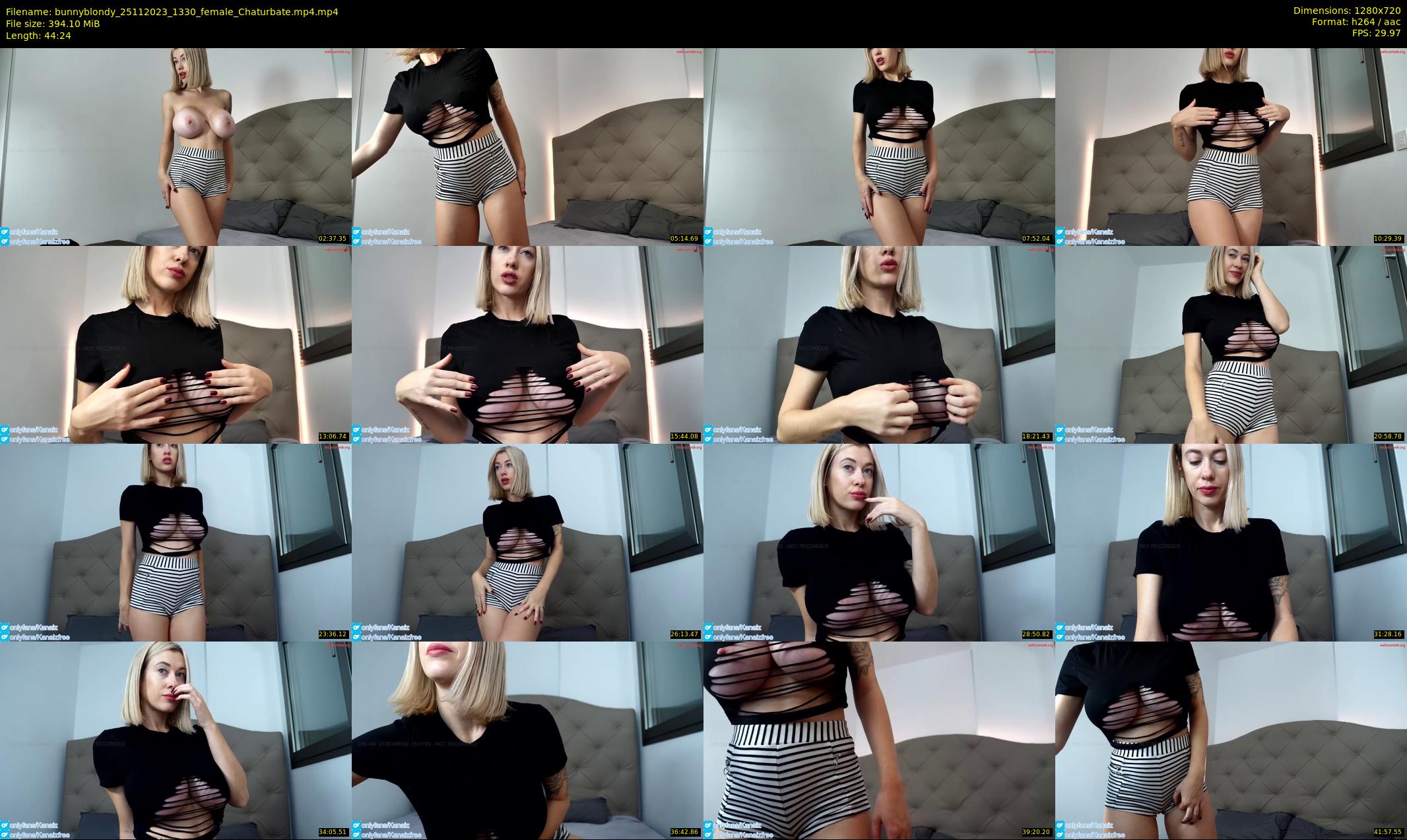 bunnyblondy — 45 minute Chaturbate female cam show recording, 720p, Nov 25, 2023