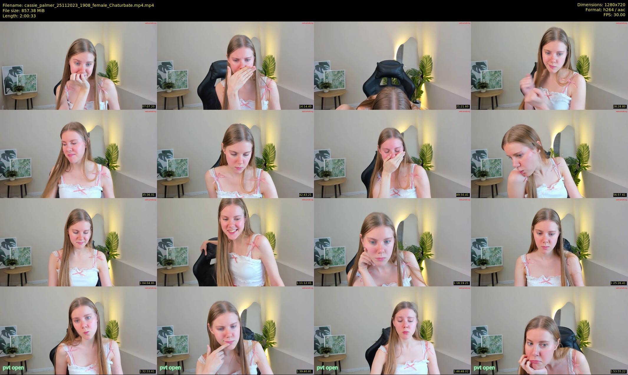 cassie_palmer — 121 minute Chaturbate female cam show recording, 720p, Nov 25, 2023