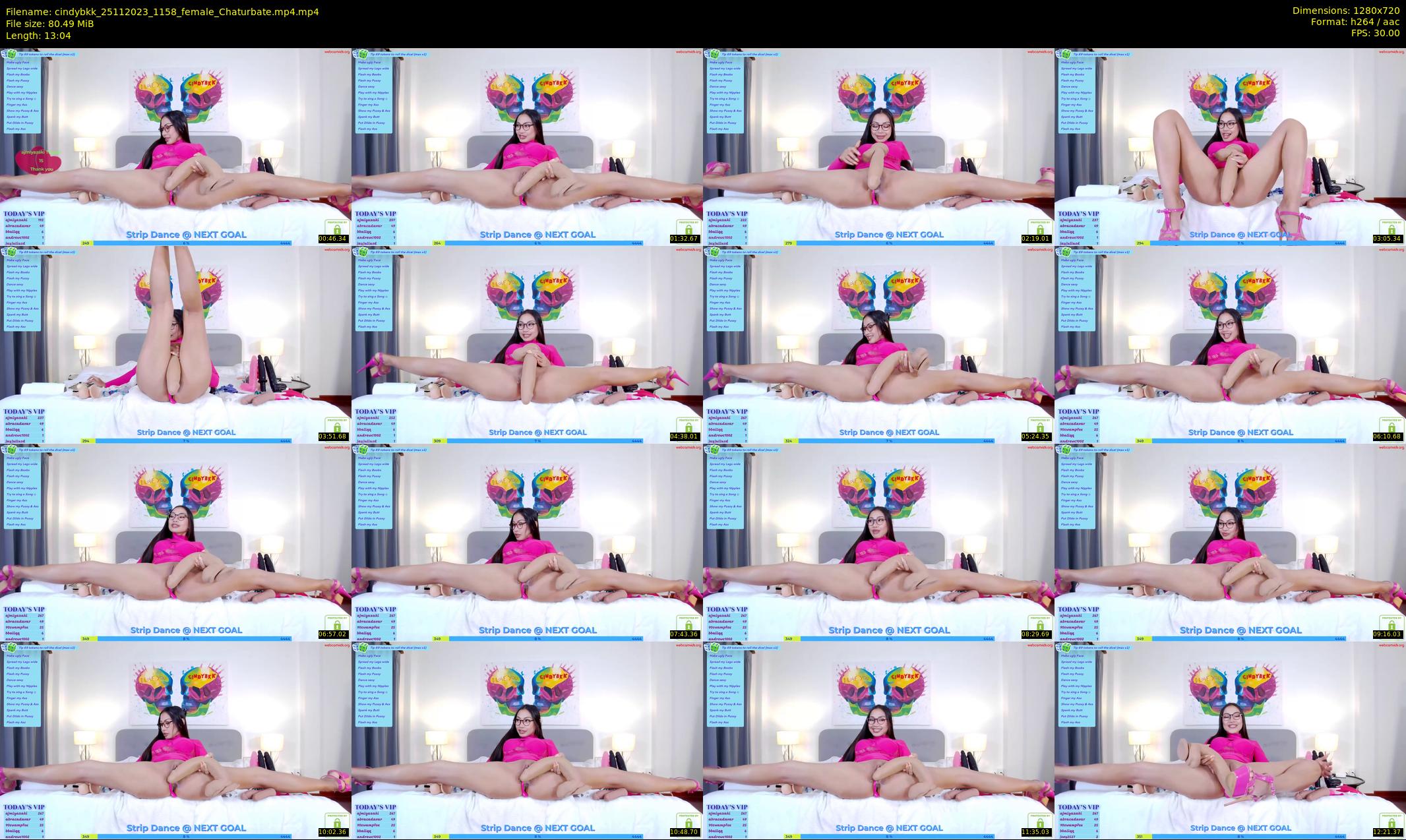 cindybkk — 14 minute Chaturbate female cam show recording, 720p, Nov 25, 2023