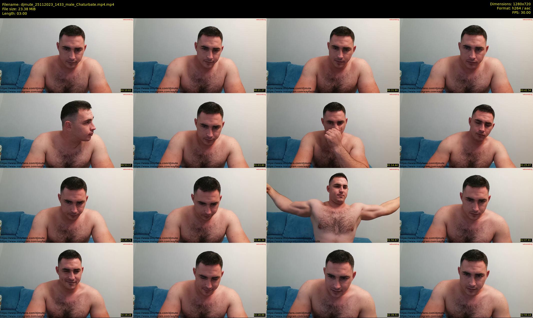 djmute — 3 minute Chaturbate male cam show recording, 720p, Nov 25, 2023
