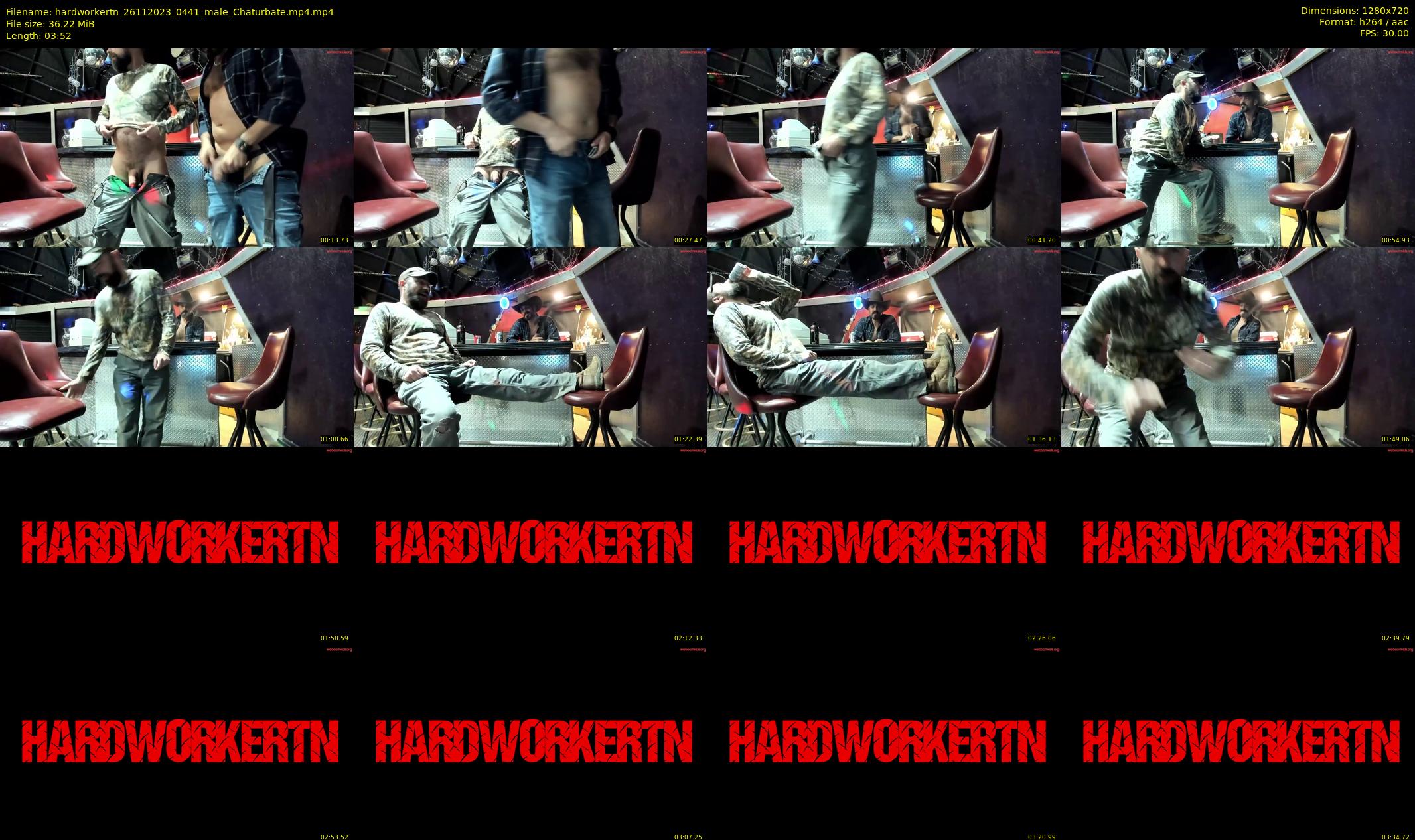 hardworkertn — 4 minute Chaturbate male cam show recording, 720p, Nov 26, 2023
