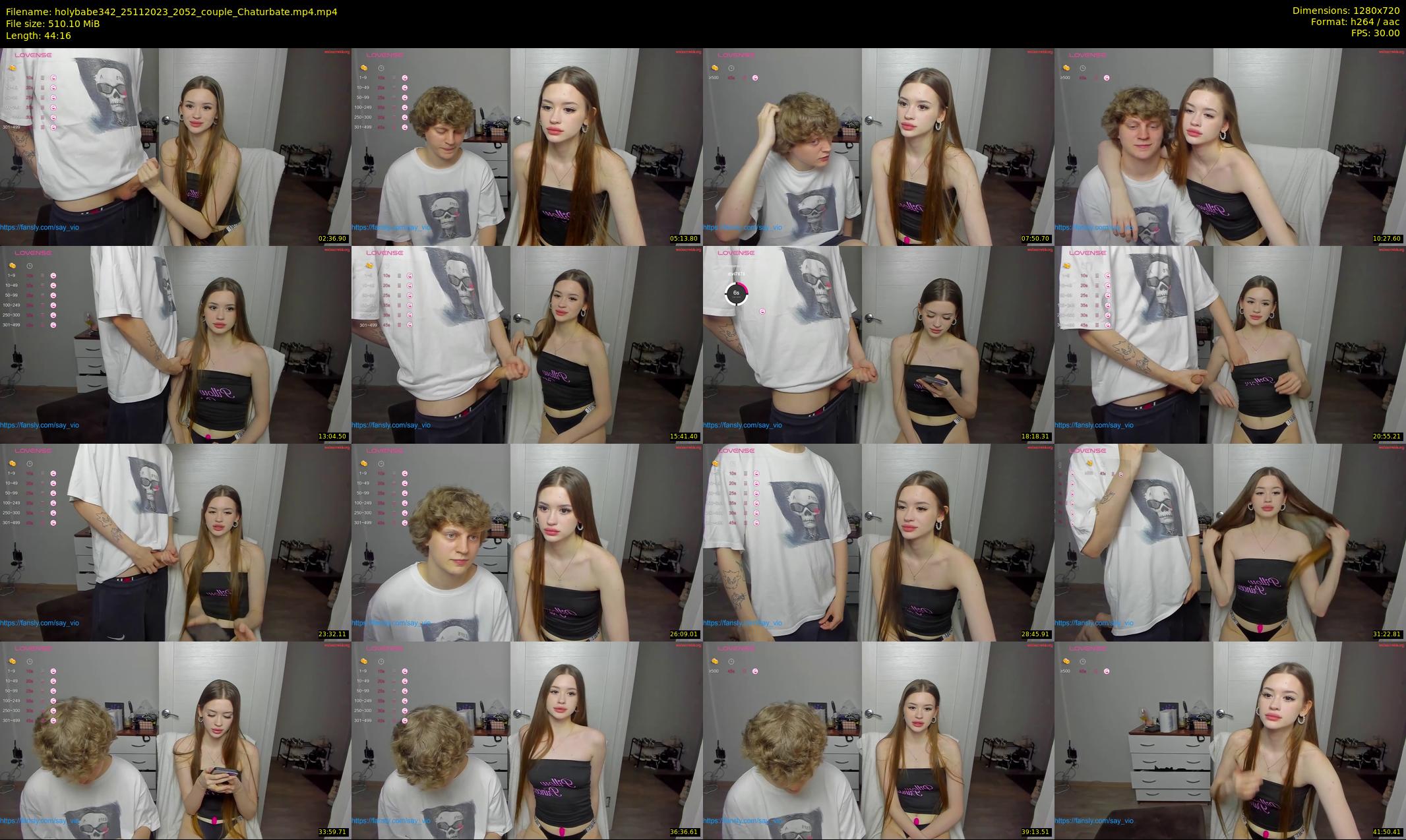 holybabe342 — 45 minute Chaturbate couple cam show recording, 720p, Nov 25, 2023