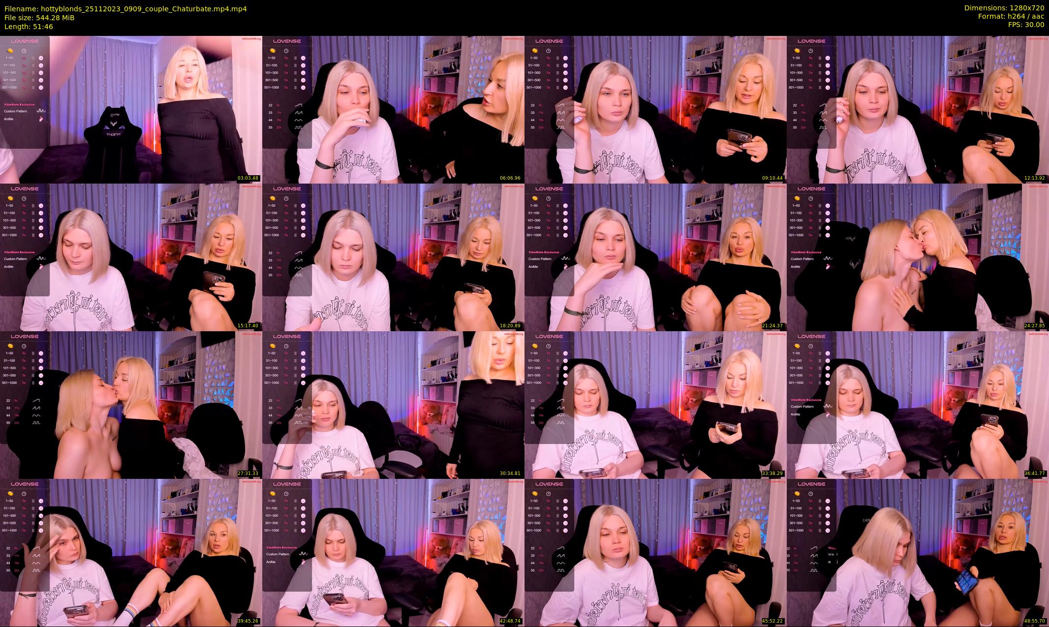 hottyblonds — 52 minute Chaturbate couple cam show recording, 720p, Nov 25, 2023