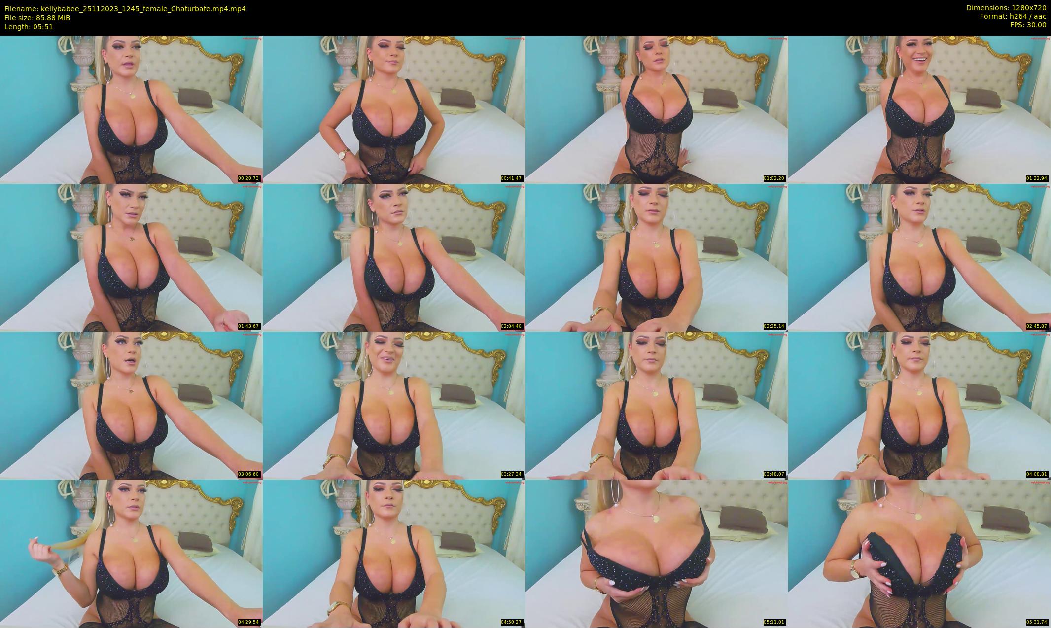 kellybabee — 6 minute Chaturbate female cam show recording, 720p, Nov 25, 2023