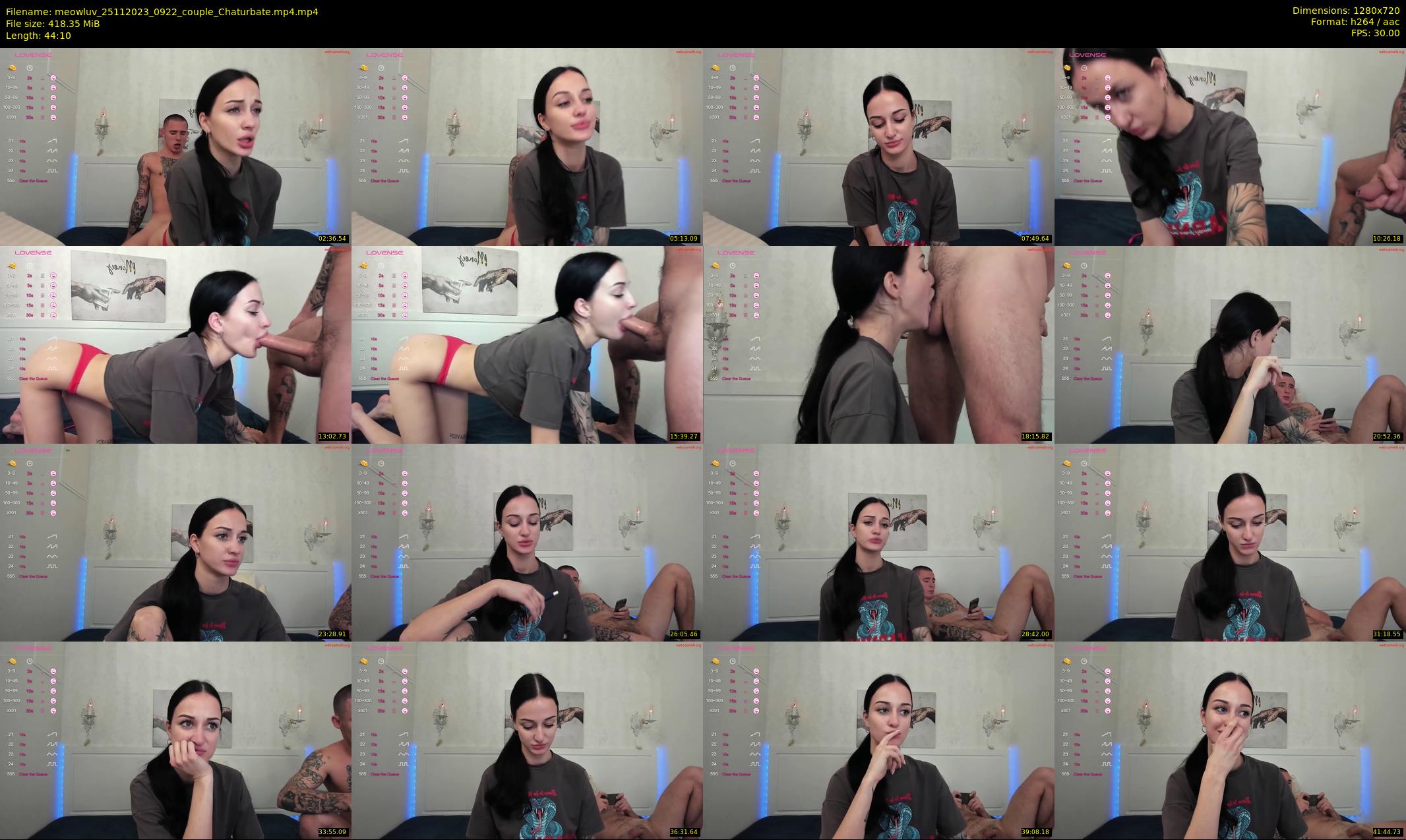 meowluv — 45 minute Chaturbate couple cam show recording, 720p, Nov 25, 2023