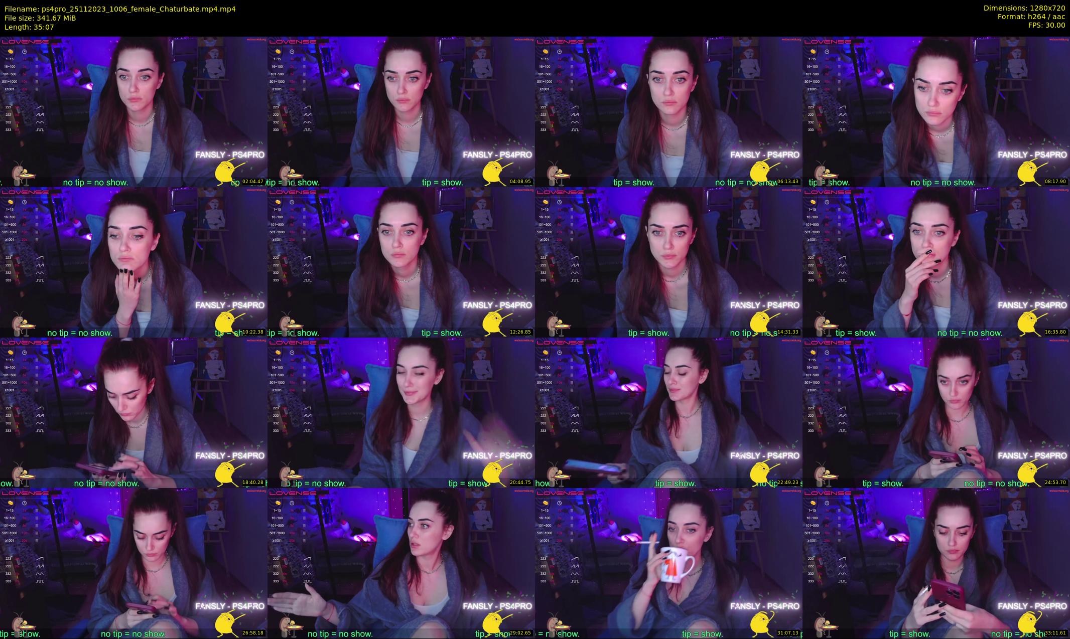 ps4pro — 36 minute Chaturbate female cam show recording, 720p, Nov 25, 2023