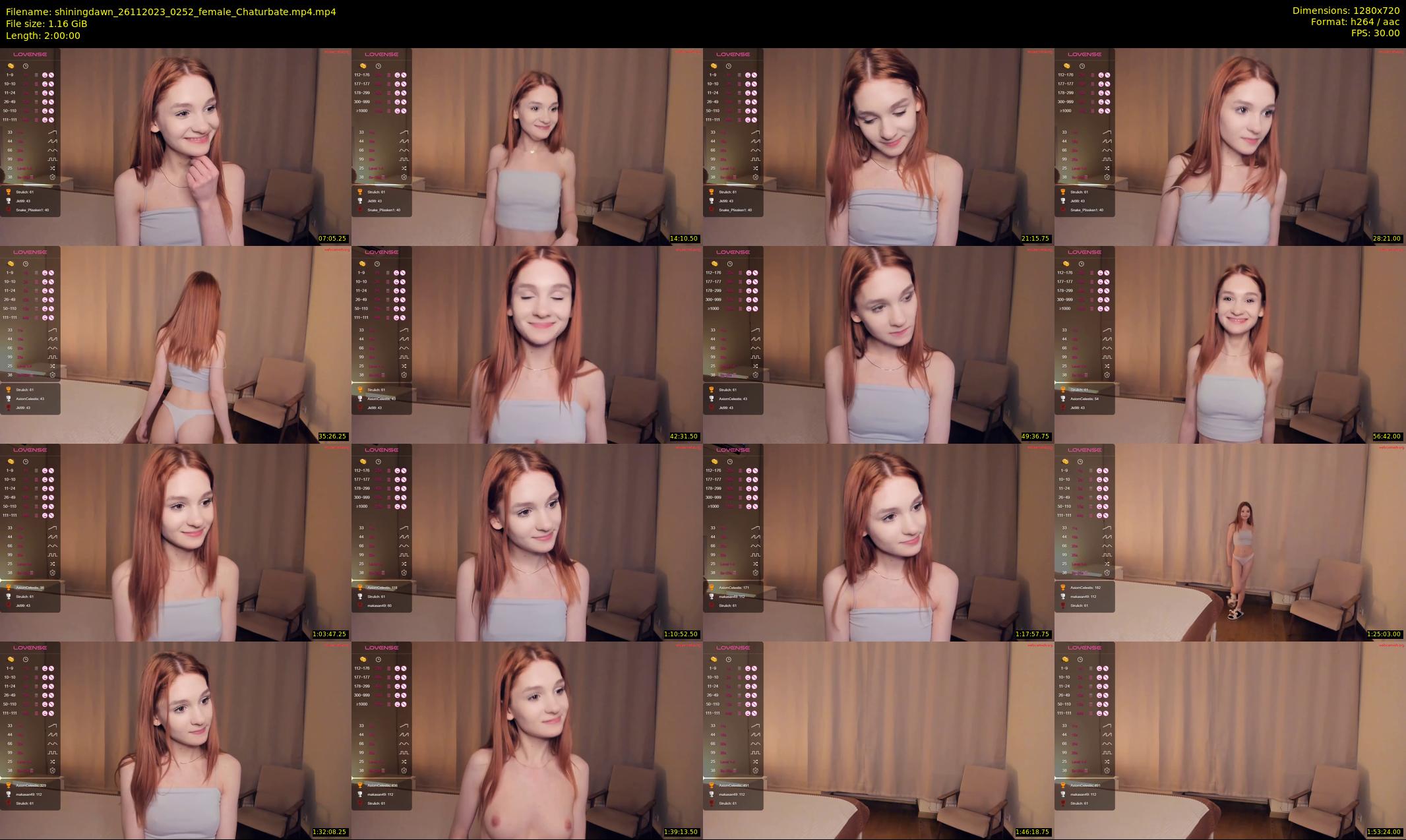 shiningdawn — 120 minute Chaturbate female cam show recording, 720p, Nov 26, 2023