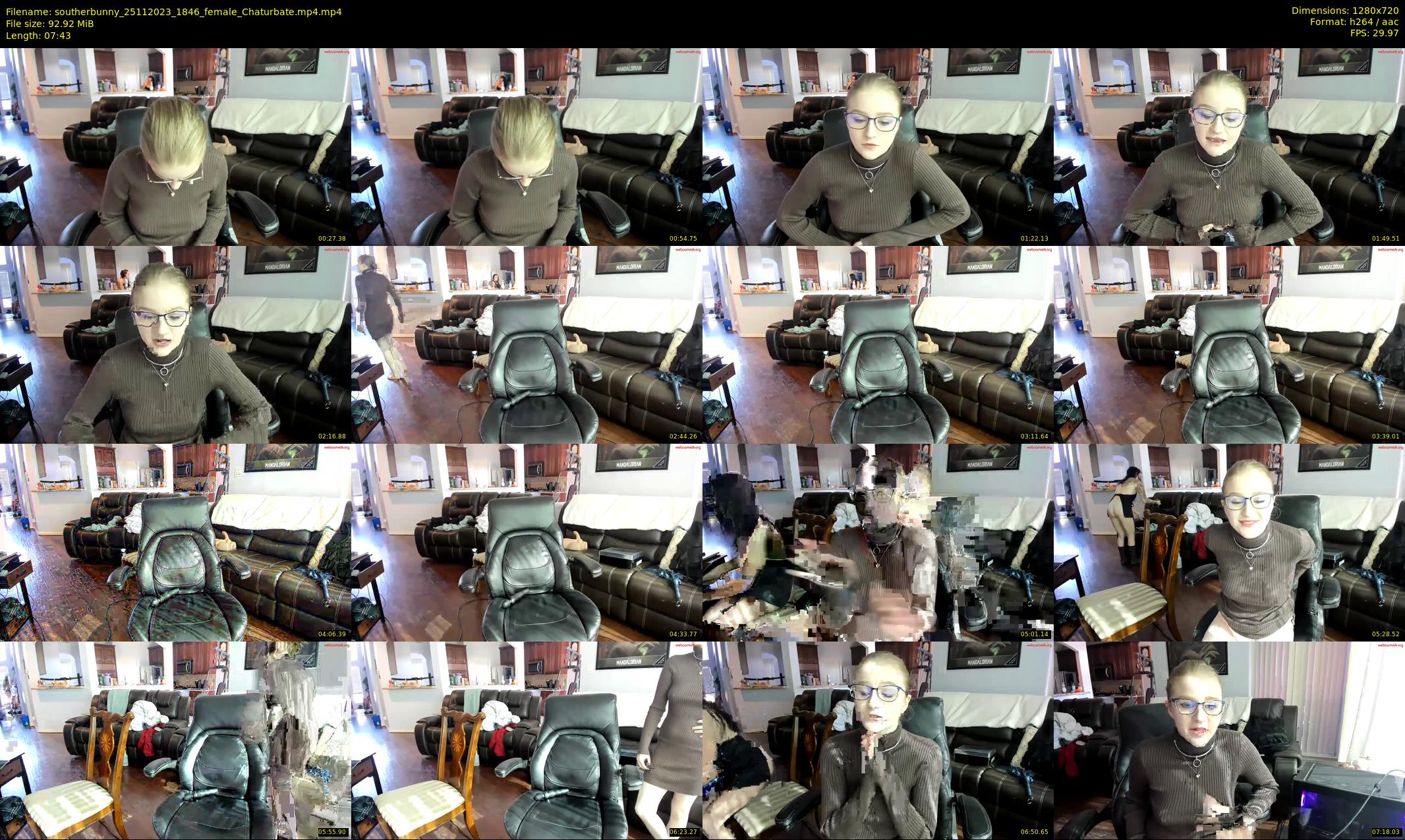 southerbunny — 8 minute Chaturbate female cam show recording, 720p, Nov 25, 2023