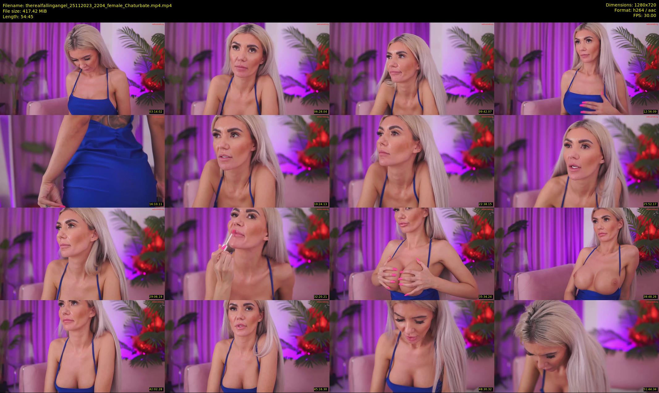 therealfallingangel — 55 minute Chaturbate female cam show recording, 720p, Nov 25, 2023