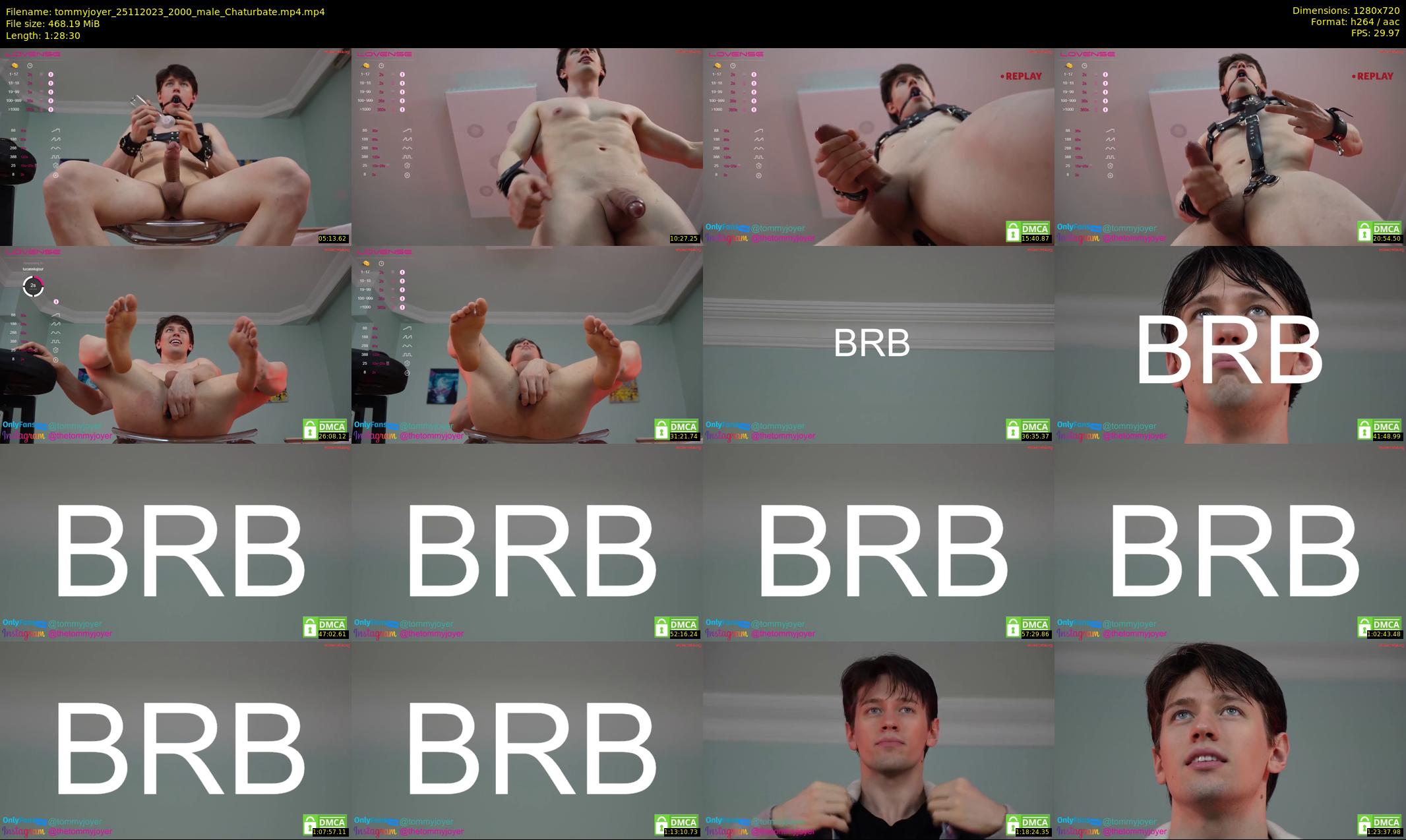 tommyjoyer — 89 minute Chaturbate male cam show recording, 720p, Nov 25, 2023