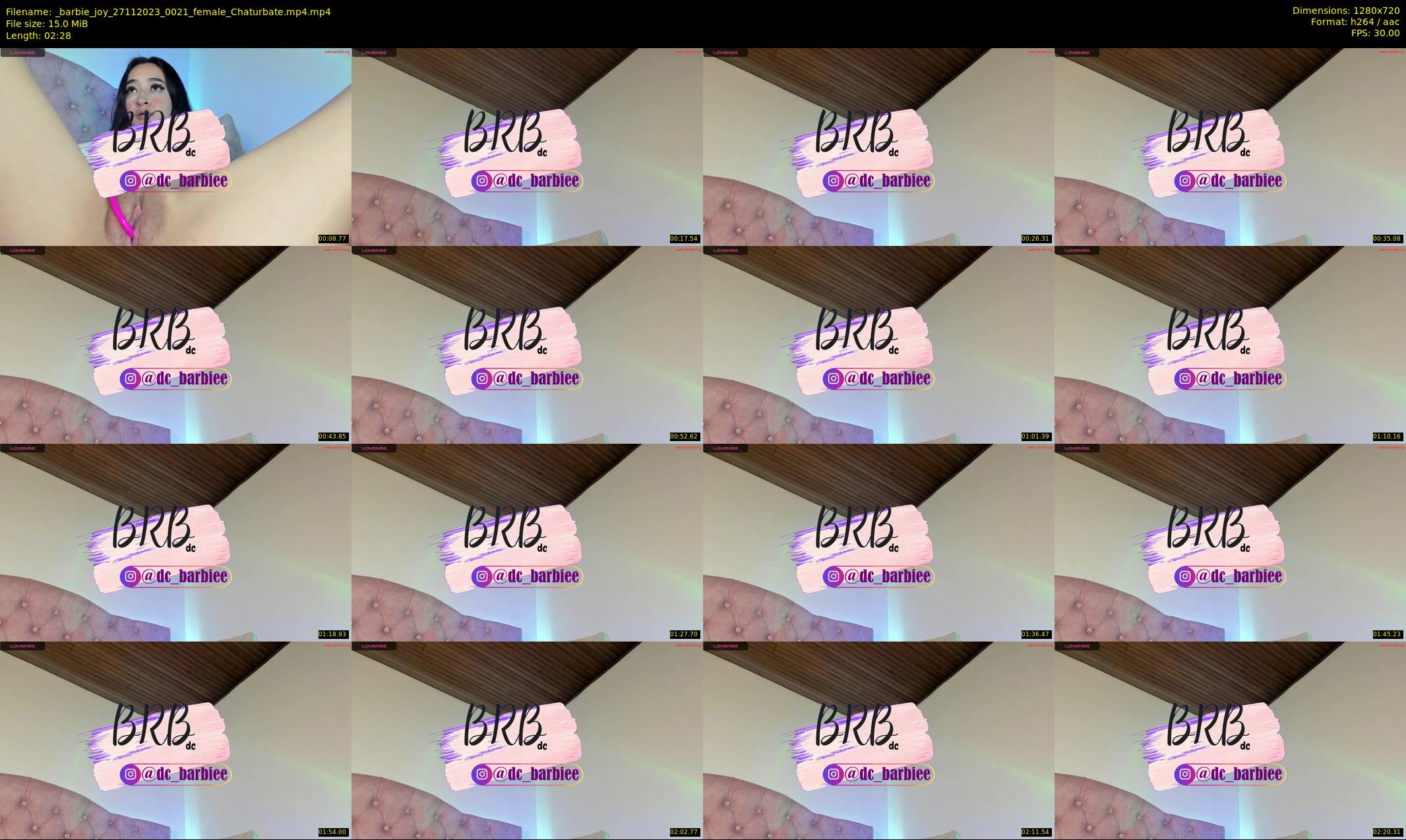 _barbie_joy — 3 minute Chaturbate female cam show recording, 720p, Nov 27, 2023