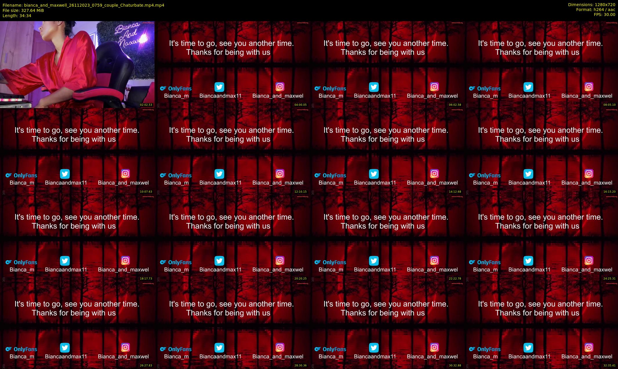 bianca_and_maxwell — 35 minute Chaturbate couple cam show recording, 720p, Nov 26, 2023