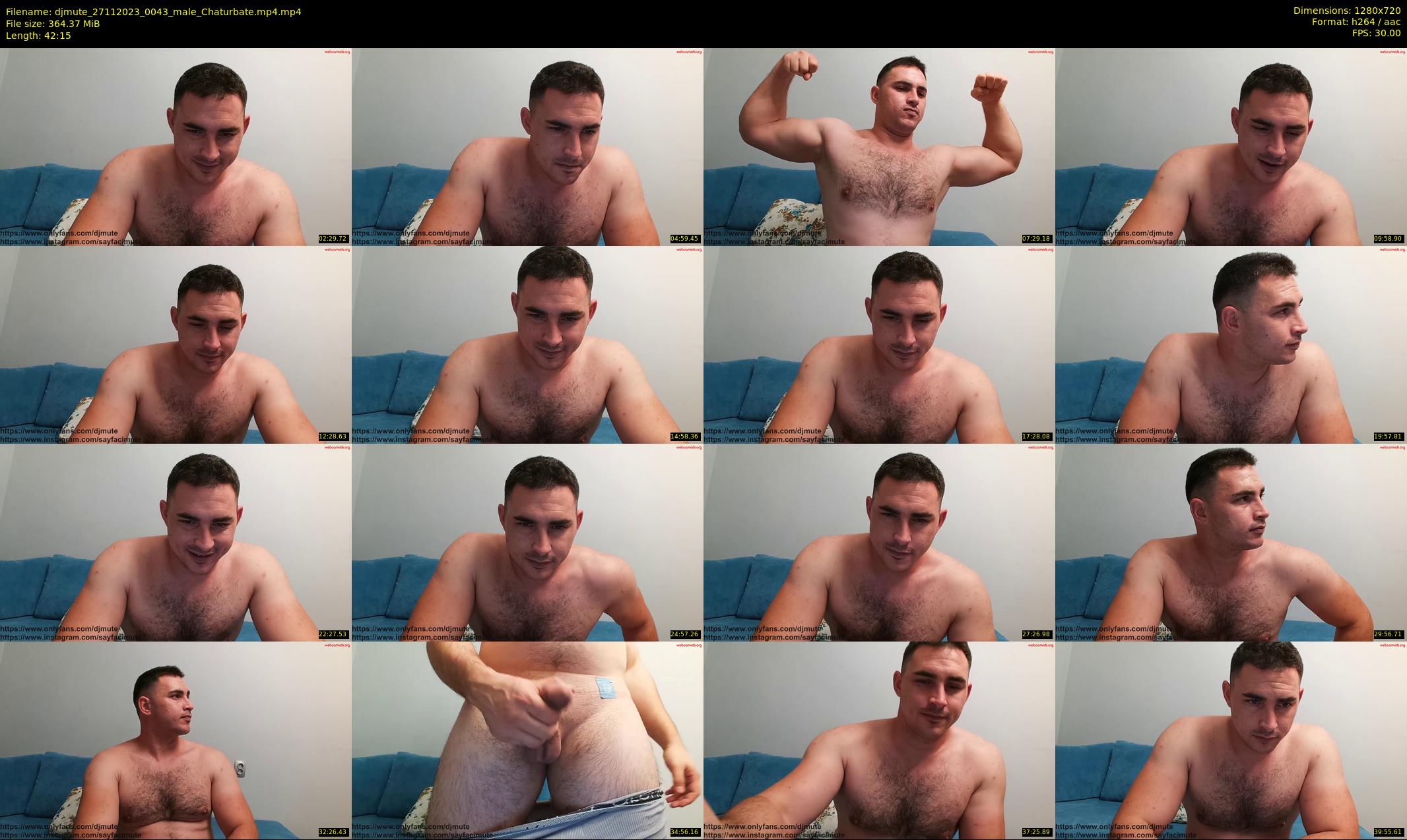 djmute — 43 minute Chaturbate male cam show recording, 720p, Nov 27, 2023