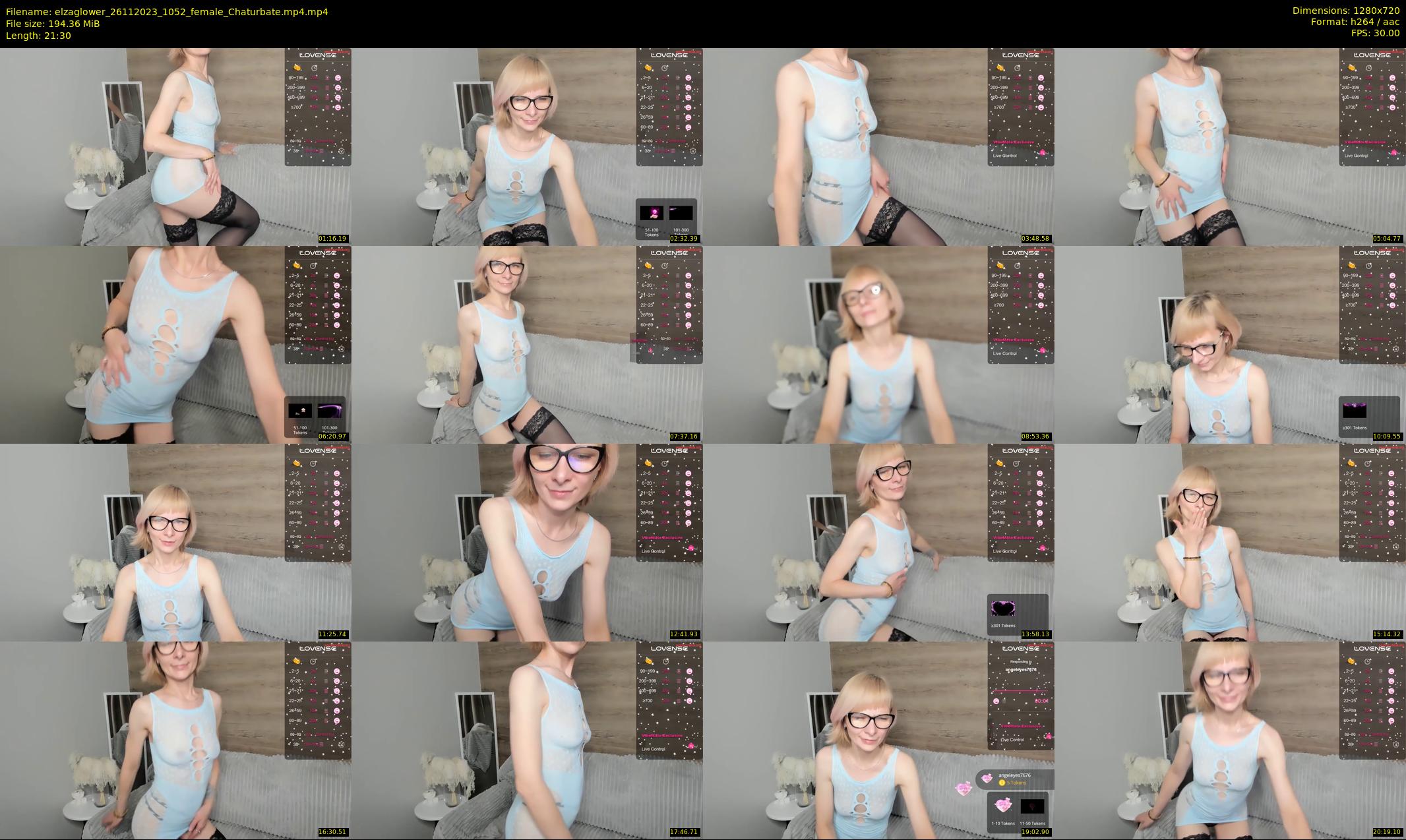 elzaglower — 22 minute Chaturbate female cam show recording, 720p, Nov 26, 2023
